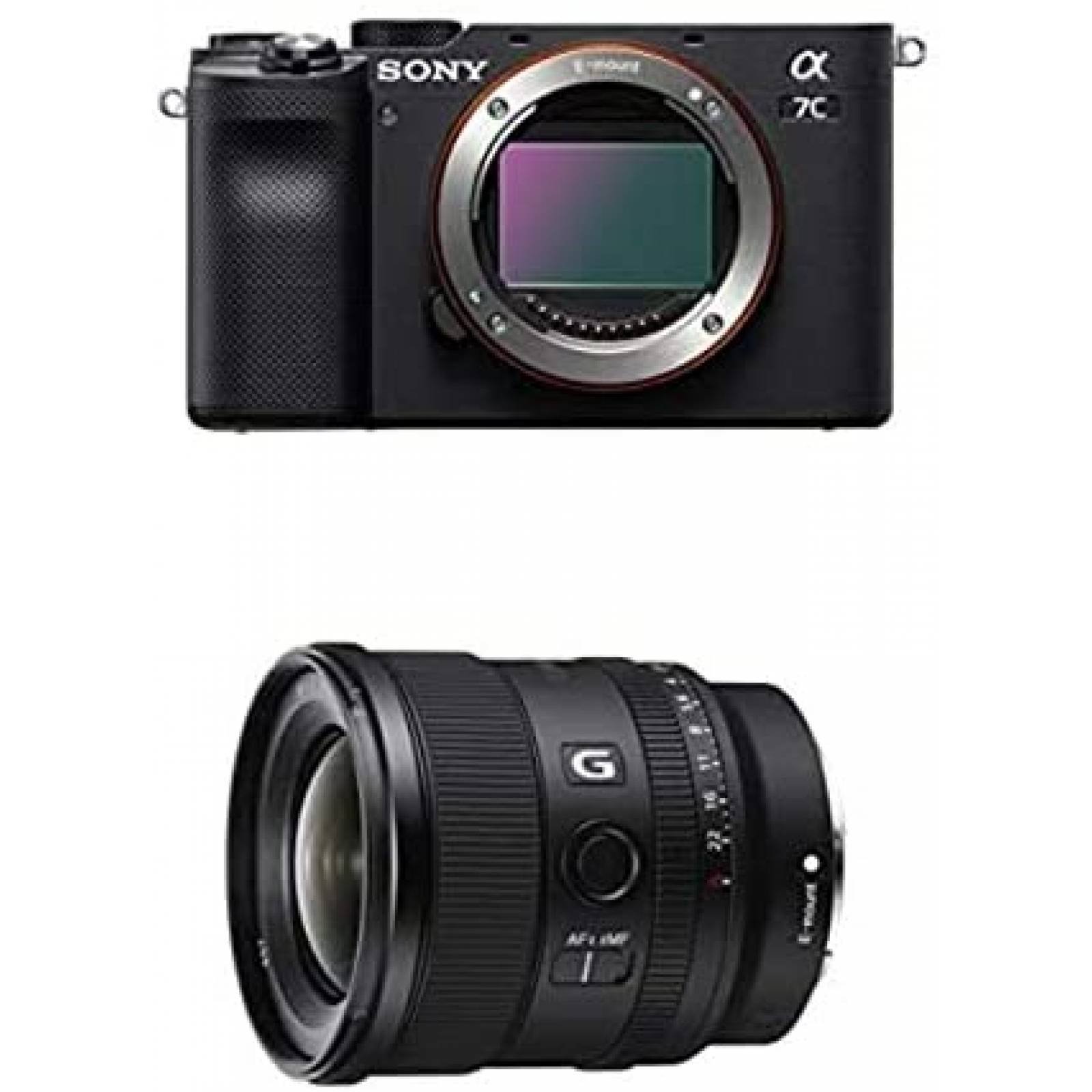 Camara Digital Sony Alpha 7C Con Lente FE 20mm F1.8 -Negro