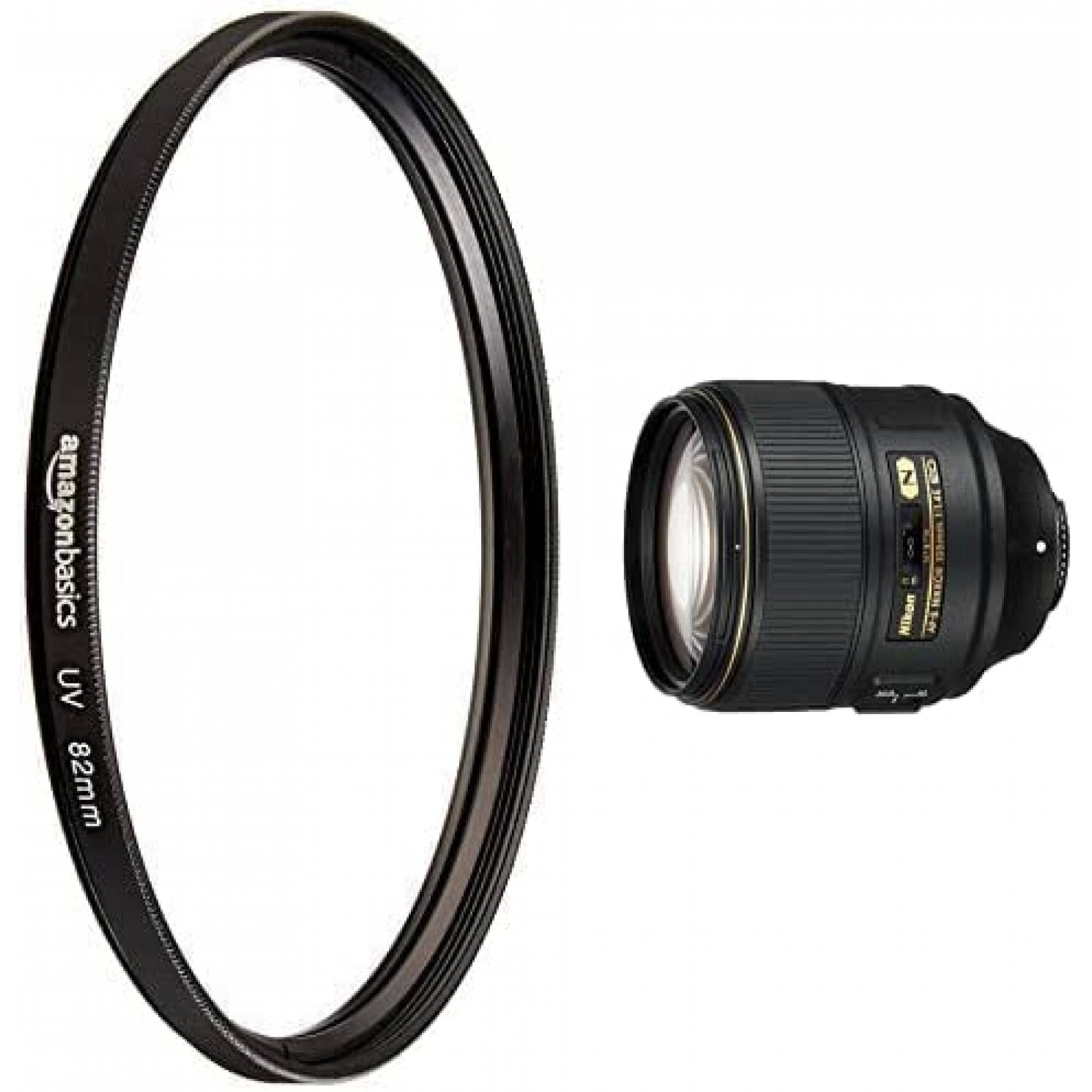 Kit Lente y Filtro UV Nikon AF-S FX 105mm f/1.4E -Negro