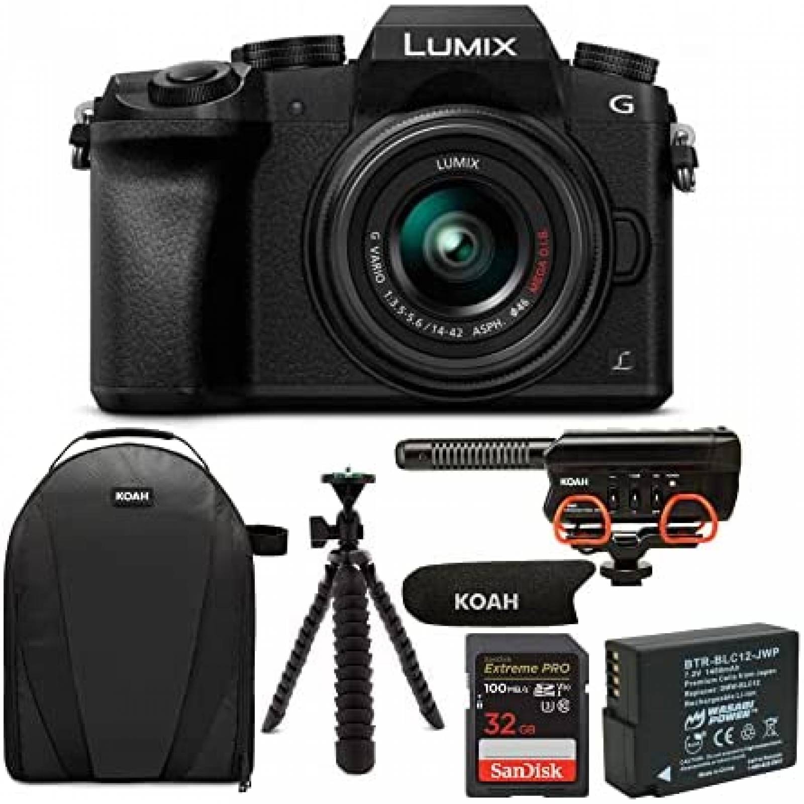 Camara Digital Panasonic LUMIX G7 Con Accesorios -Negro