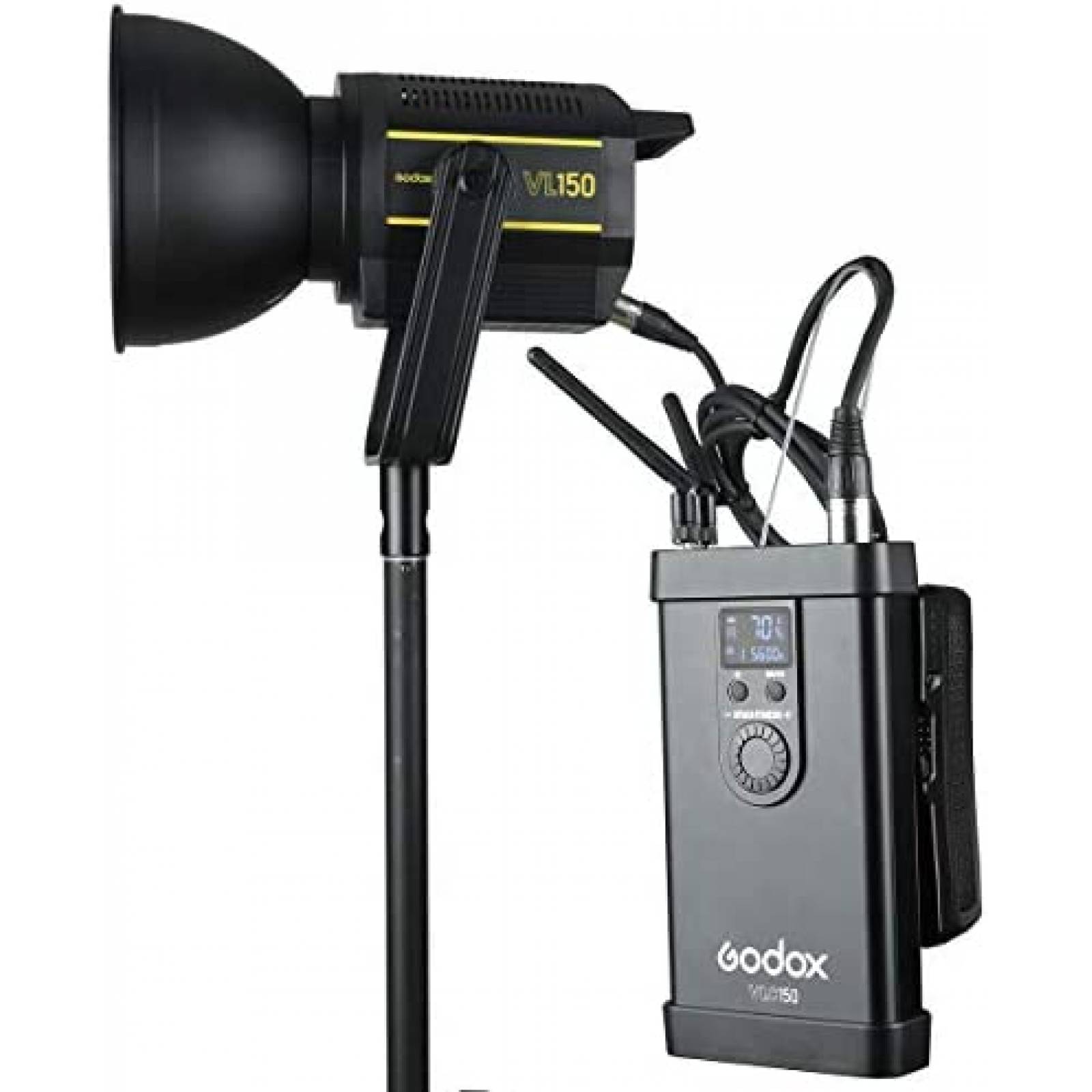 Kit de Iluminacion Godox VL150 150W Led 5600K Control -Negro
