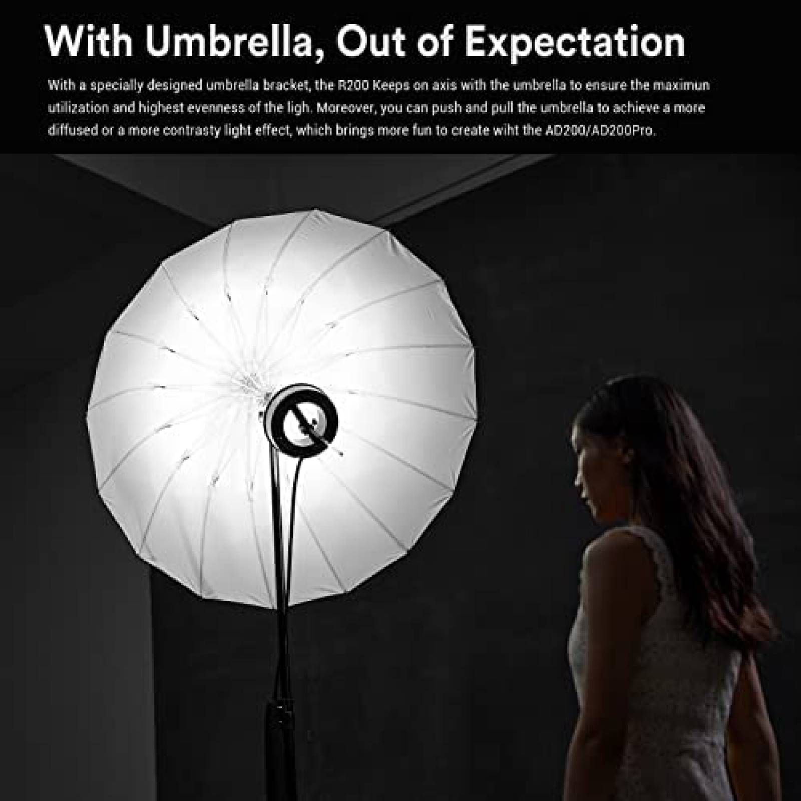 Aro de Luz para Camara Godox R200 USB con Estuche -Negro