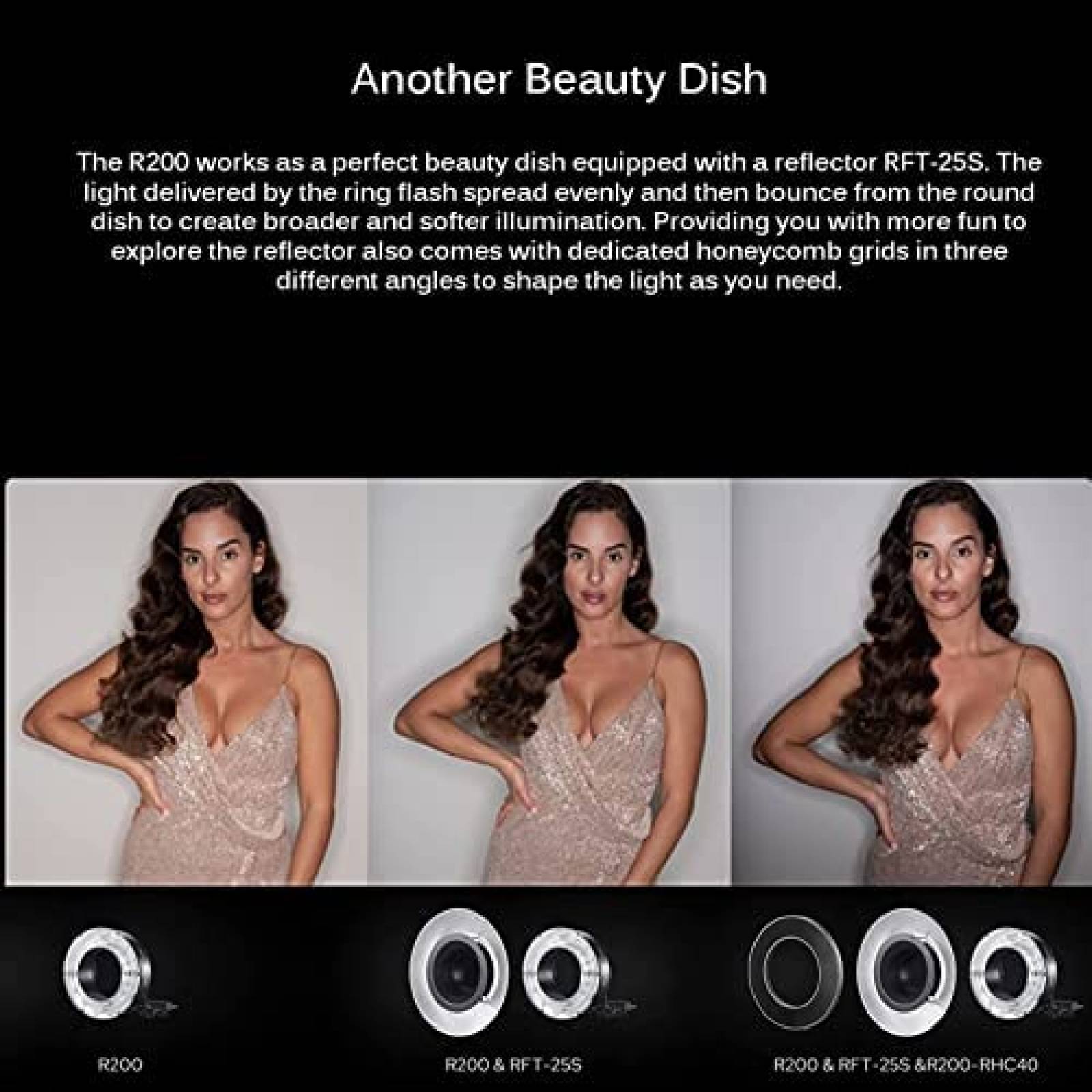 Aro de Luz para Camara Godox R200 USB con Estuche -Negro