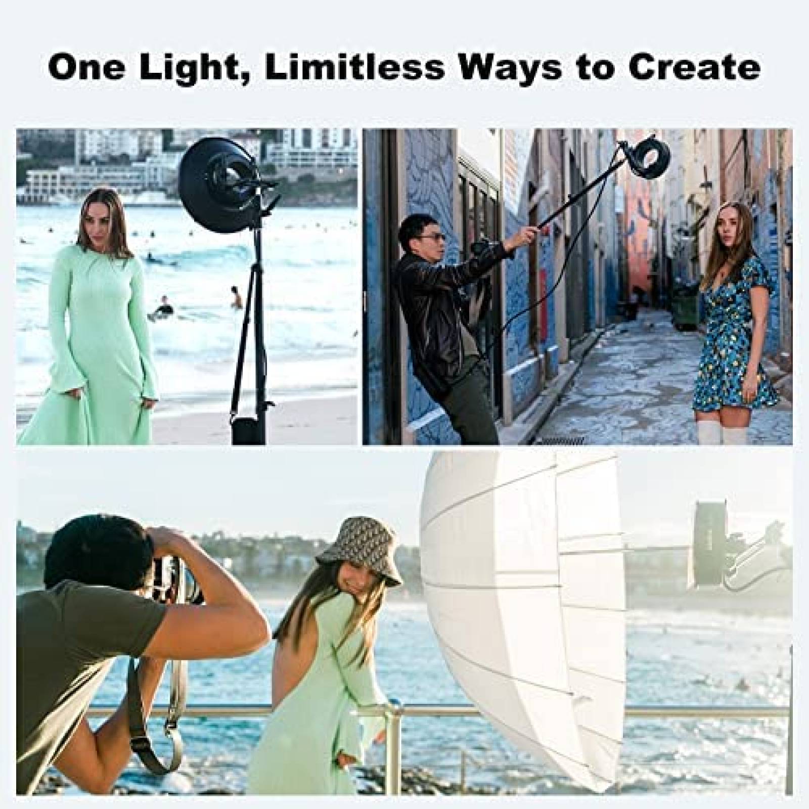 Aro de Luz para Camara Godox R200 200W para Nikon -Negro