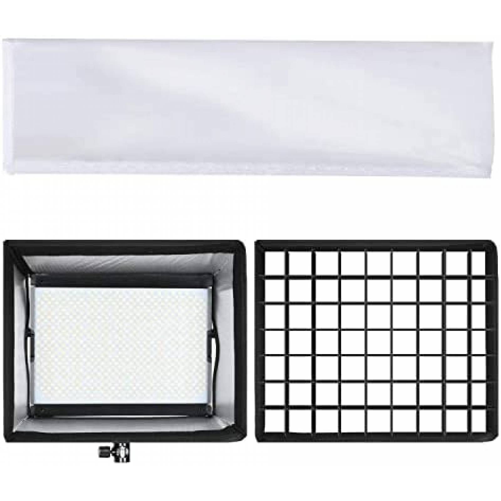 Kit De Iluminacion Fotografica GVM LED Con Caja De Luz Negro