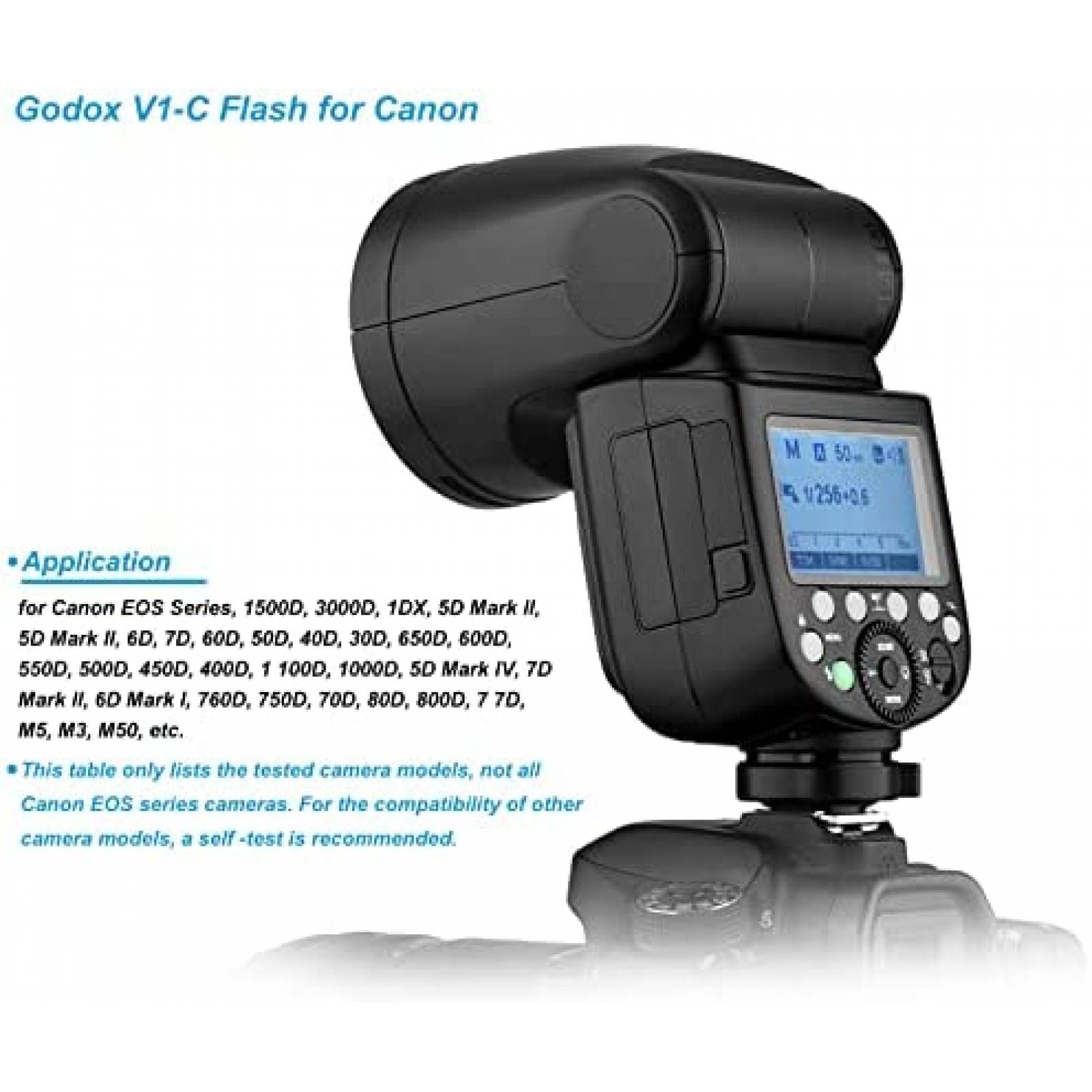 Kit Flash Godox V1-C + accesorios para Canon -Negro