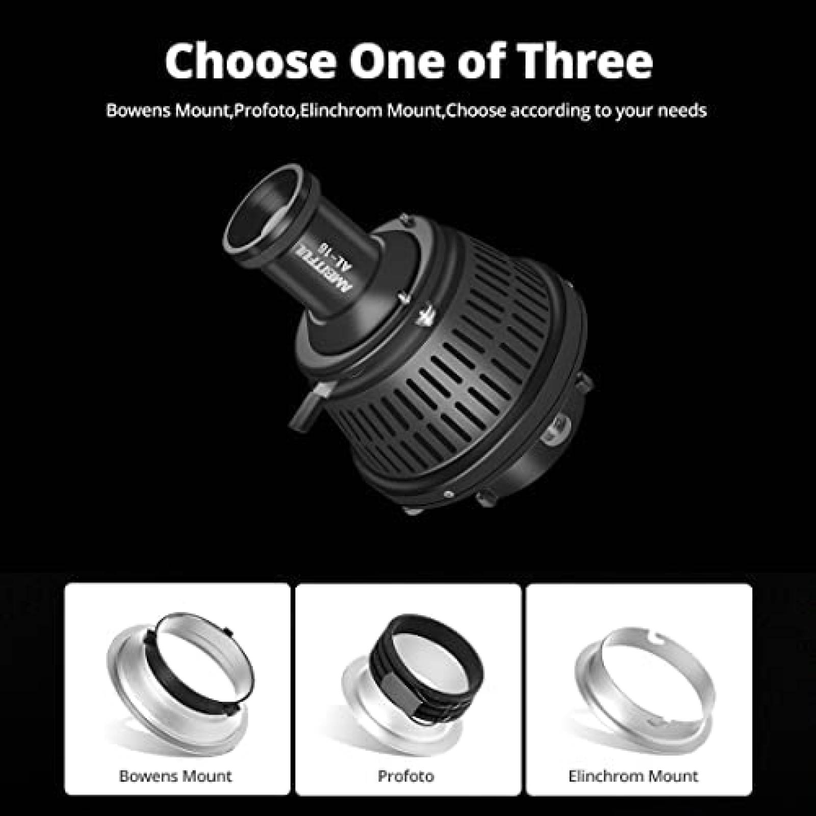 Cilindro de Luz Fotografica AMBITFUL AL-16 Montura Elinchrom