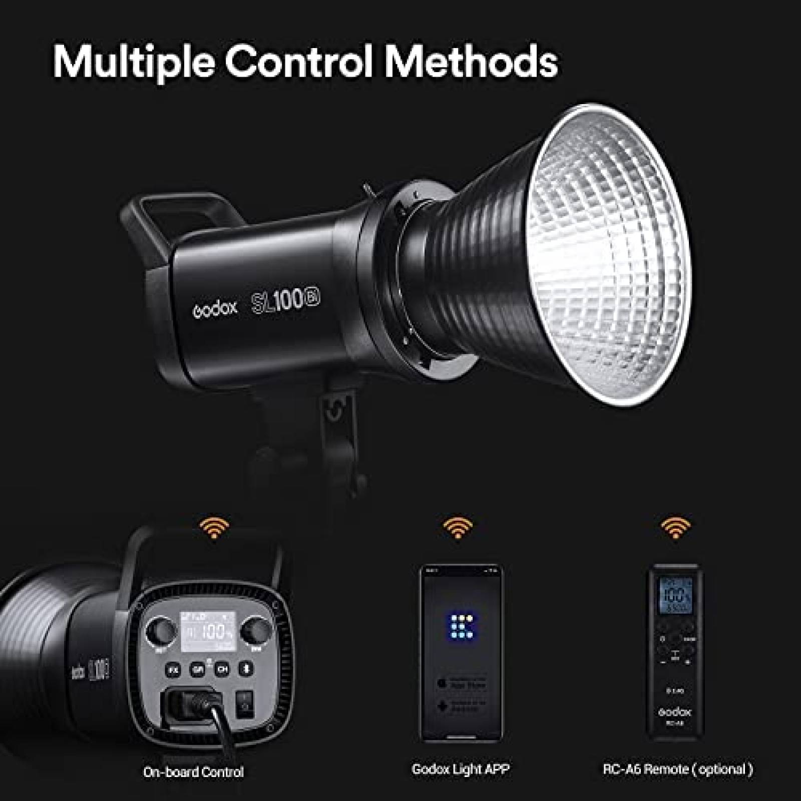 Luz de Video/Fotografia Continua GODOX LED 100W -Negro