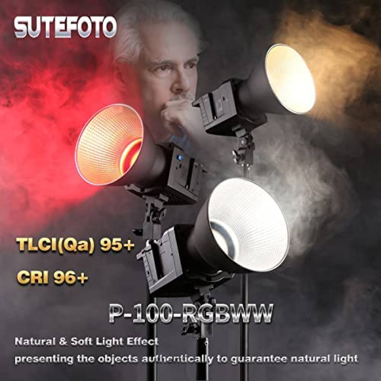 Luz de Video/Fotografia Continua SUTEFOTO LED RGB 100W Negro