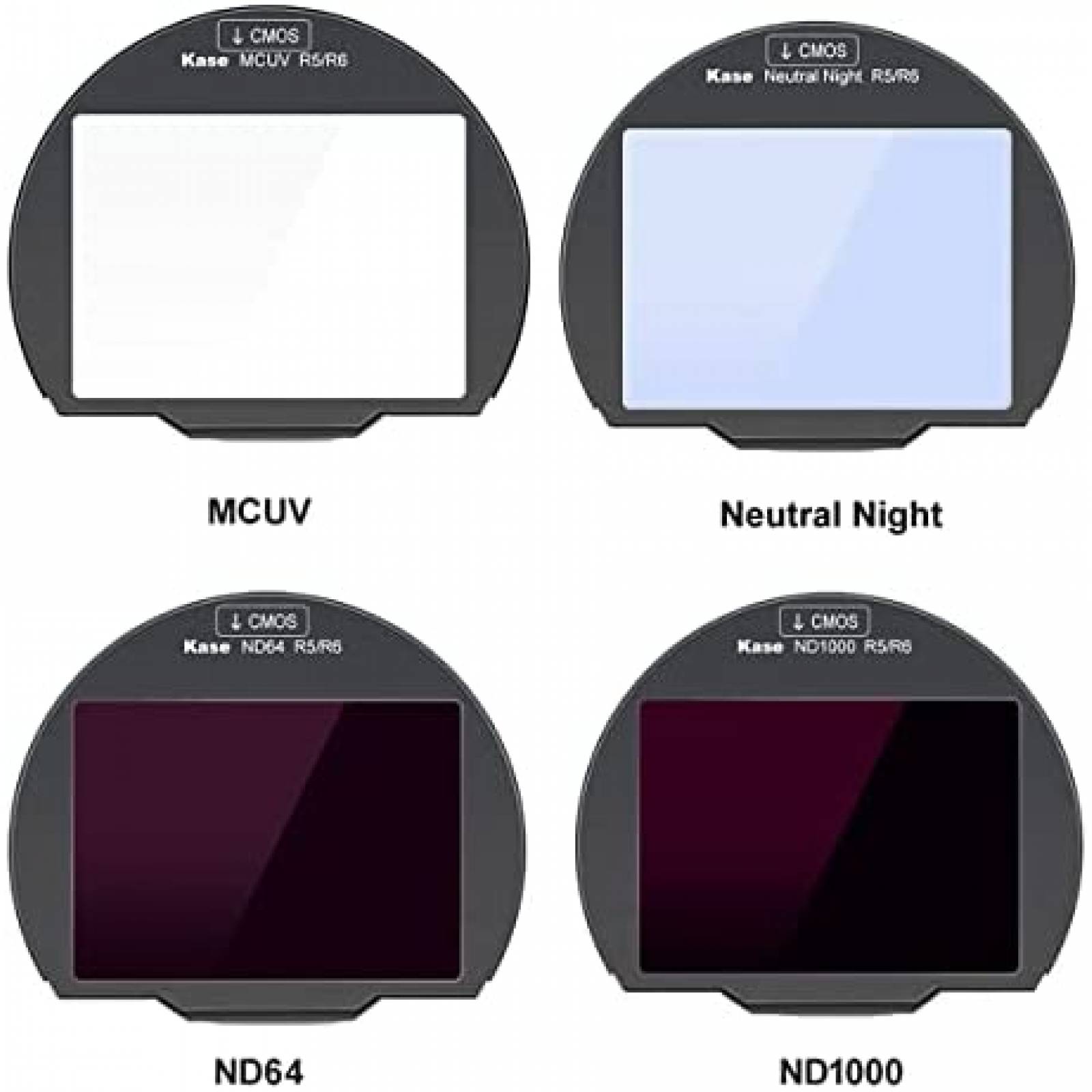 Kit de Filtros Kase 4 en 1 para Canon EOS R5 R6 -Negro