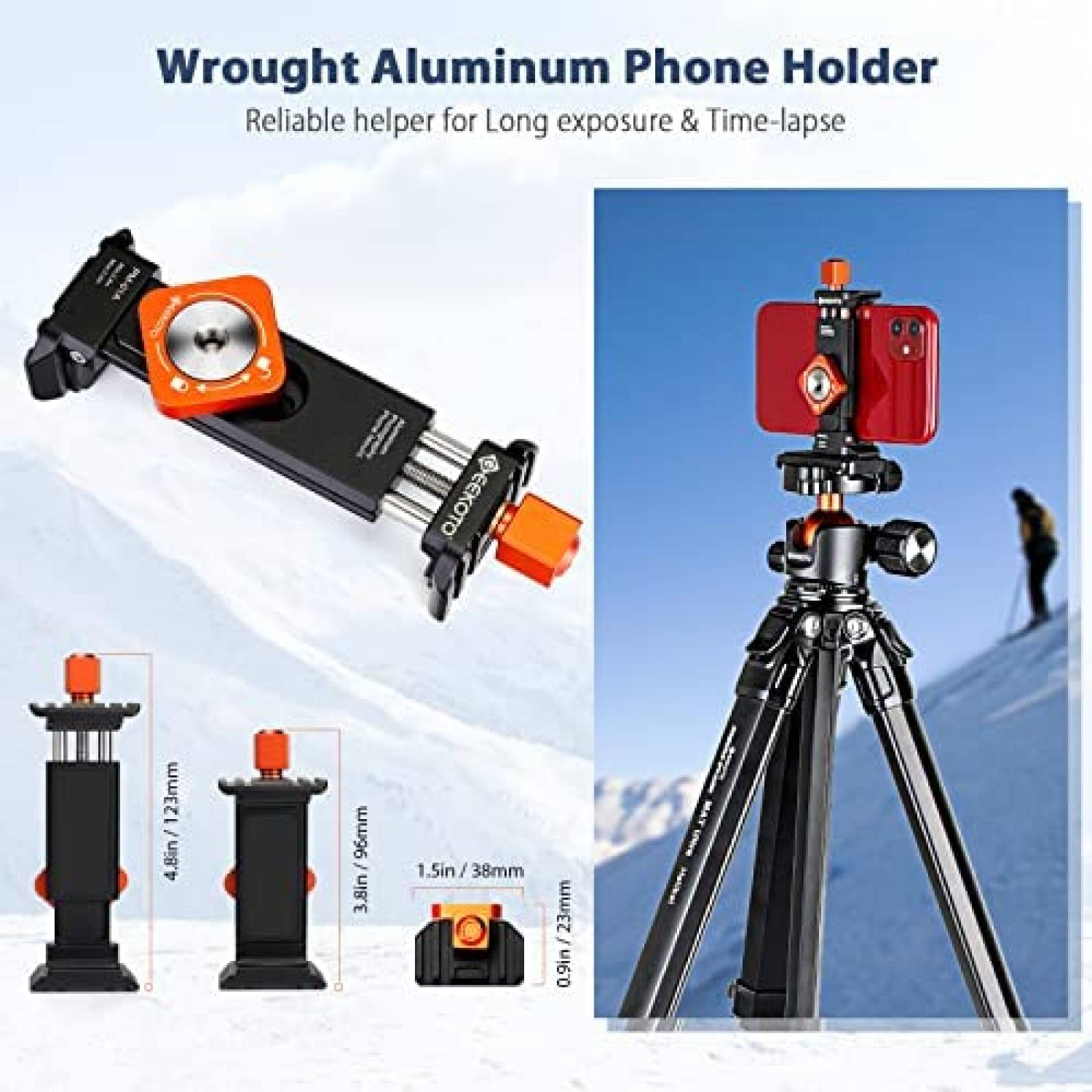 Tripie para Camara GEEKOTO 77" Ajustable Ligero para Viaje