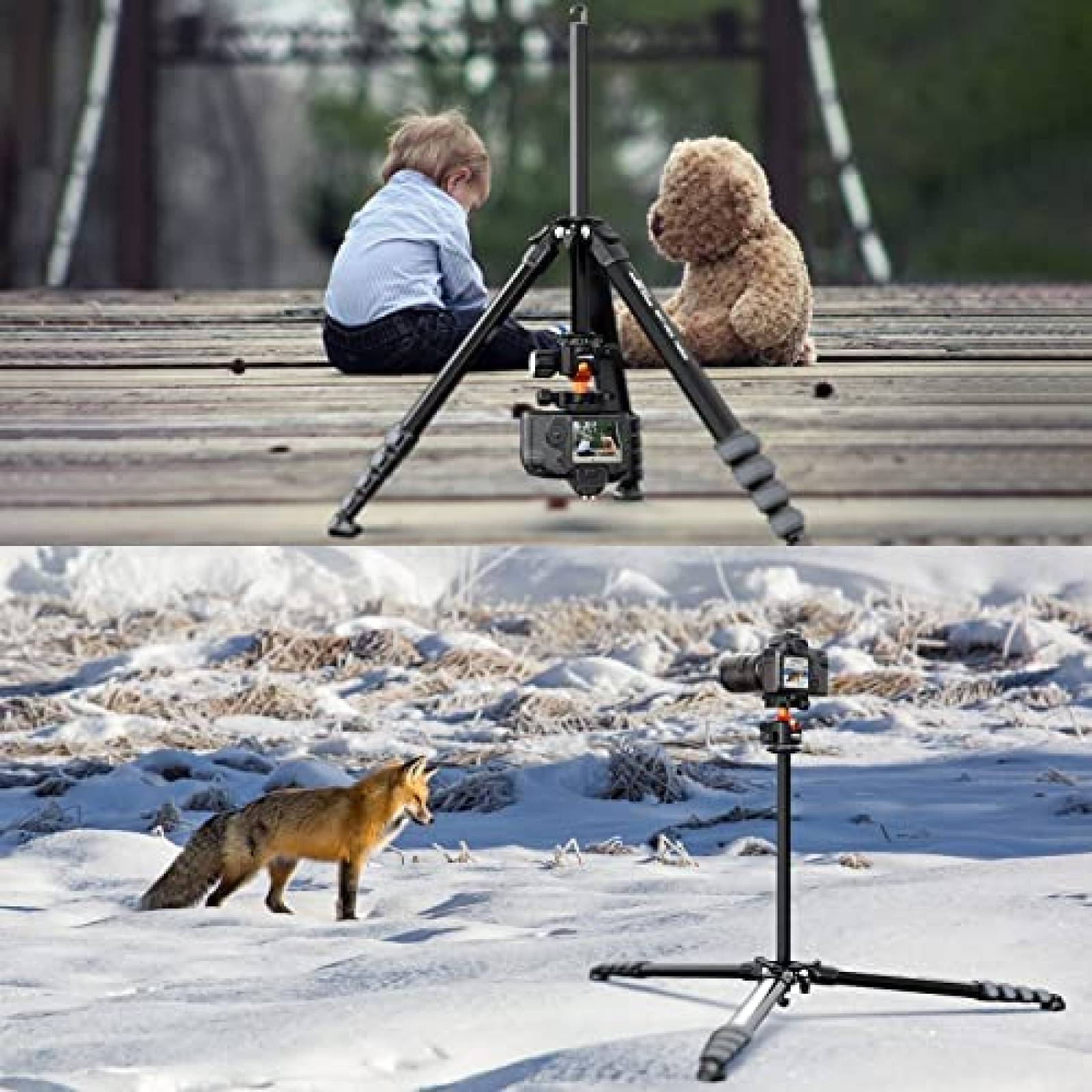 Tripie para Camara GEEKOTO 77" Ajustable Ligero para Viaje