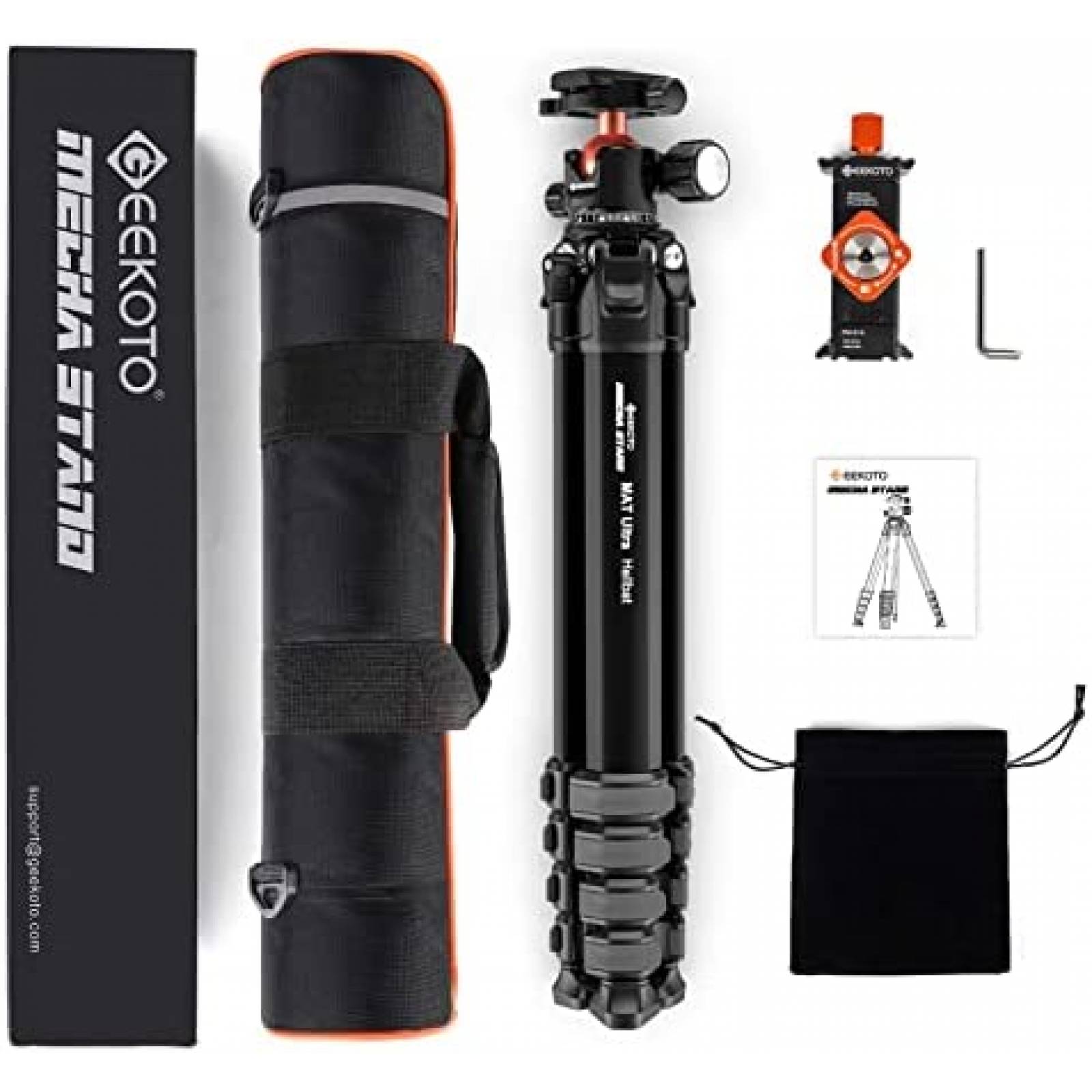 Tripie para Camara GEEKOTO 77" Ajustable Ligero para Viaje