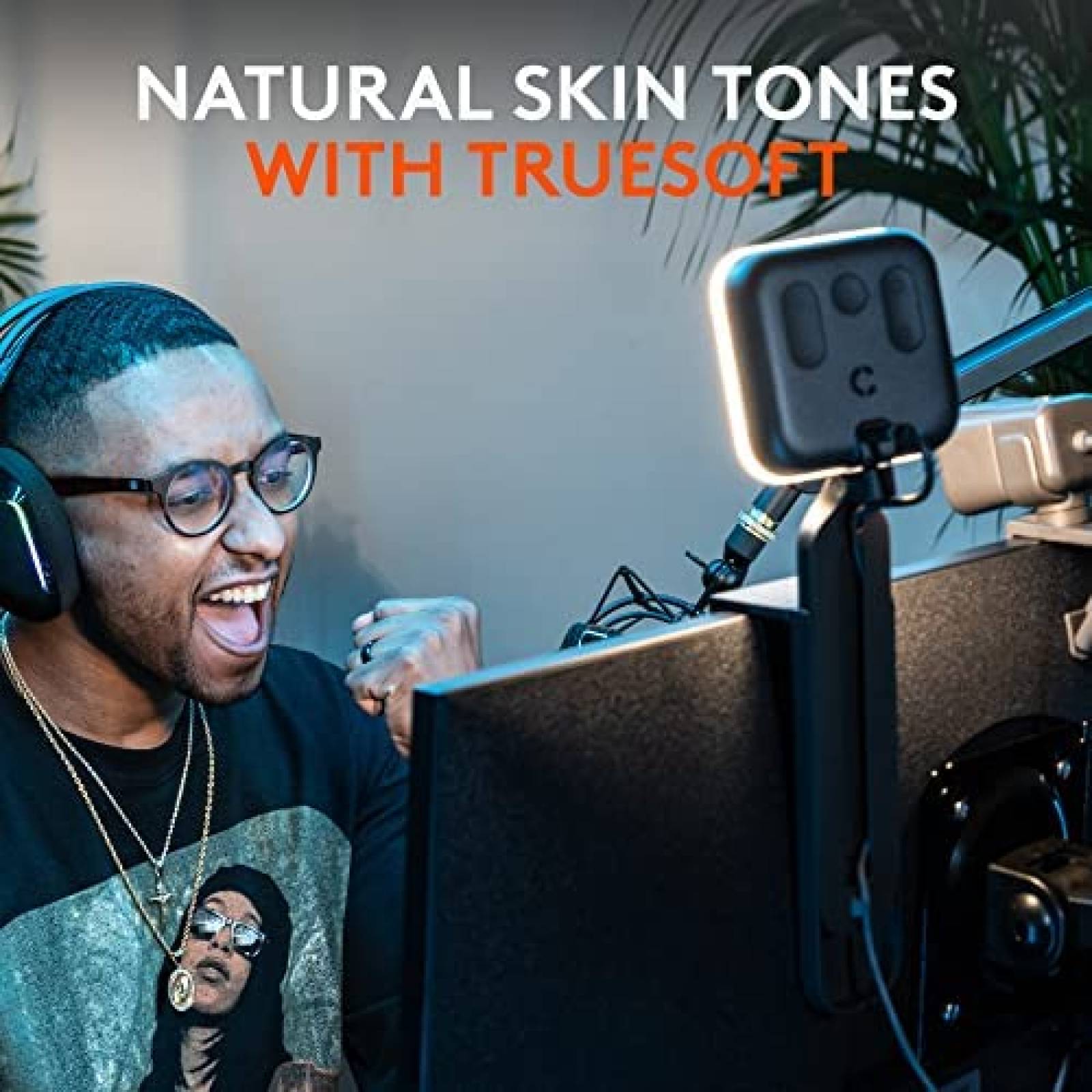 Camara Web Logitech Litra Glow Plus 1080p 60 fps + Luz LED