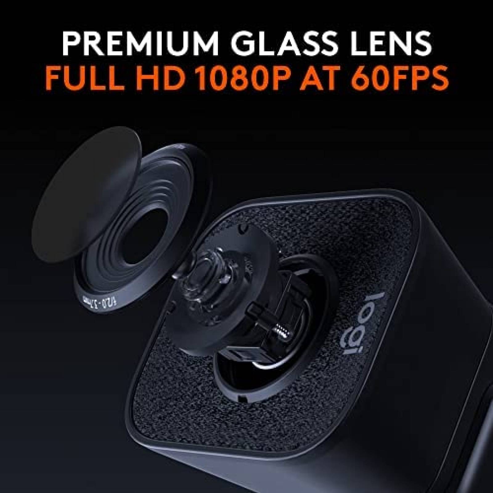 Camara Web Logitech Litra Glow Plus 1080p 60 fps + Luz LED