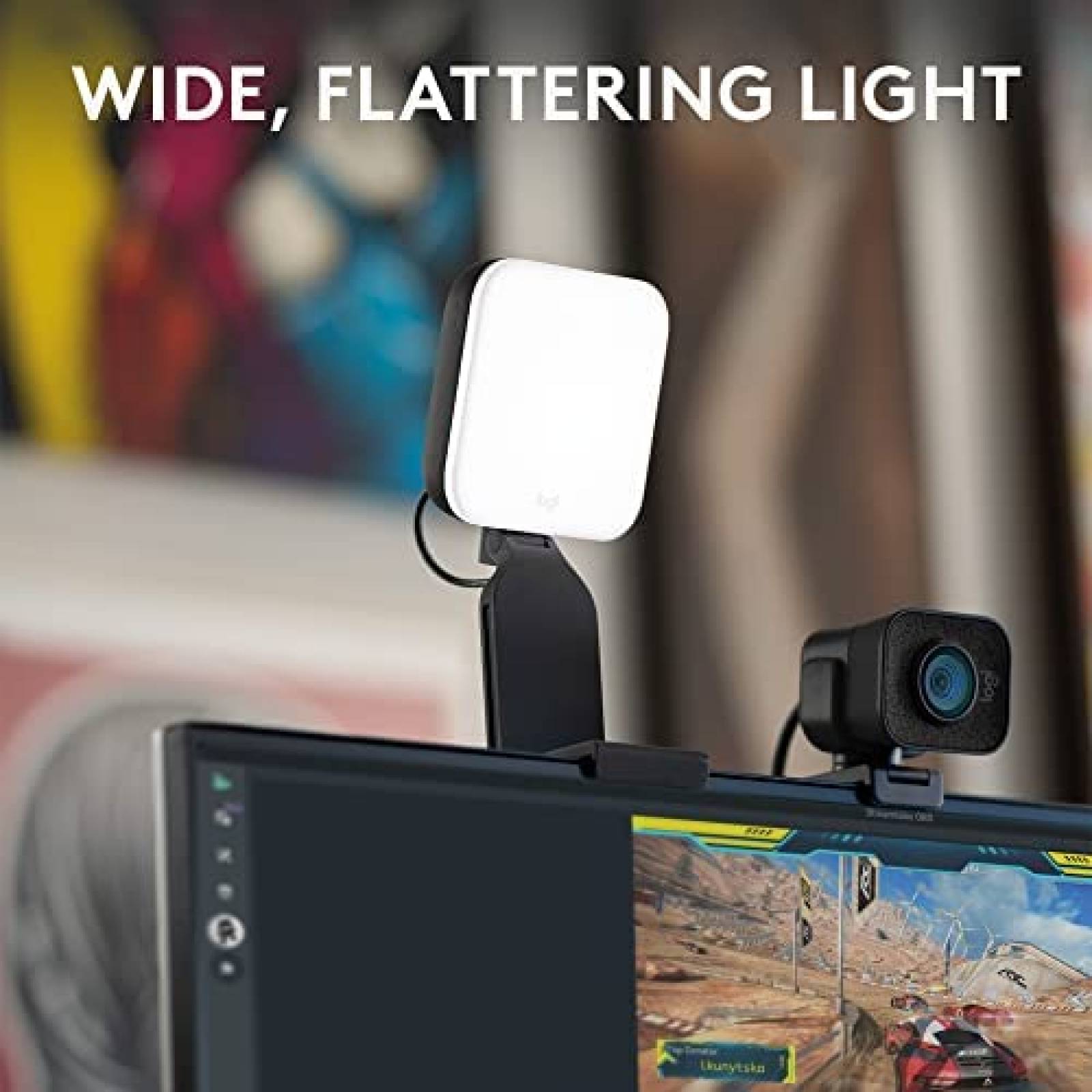 Camara Web Logitech Litra Glow Plus 1080p 60 fps + Luz LED