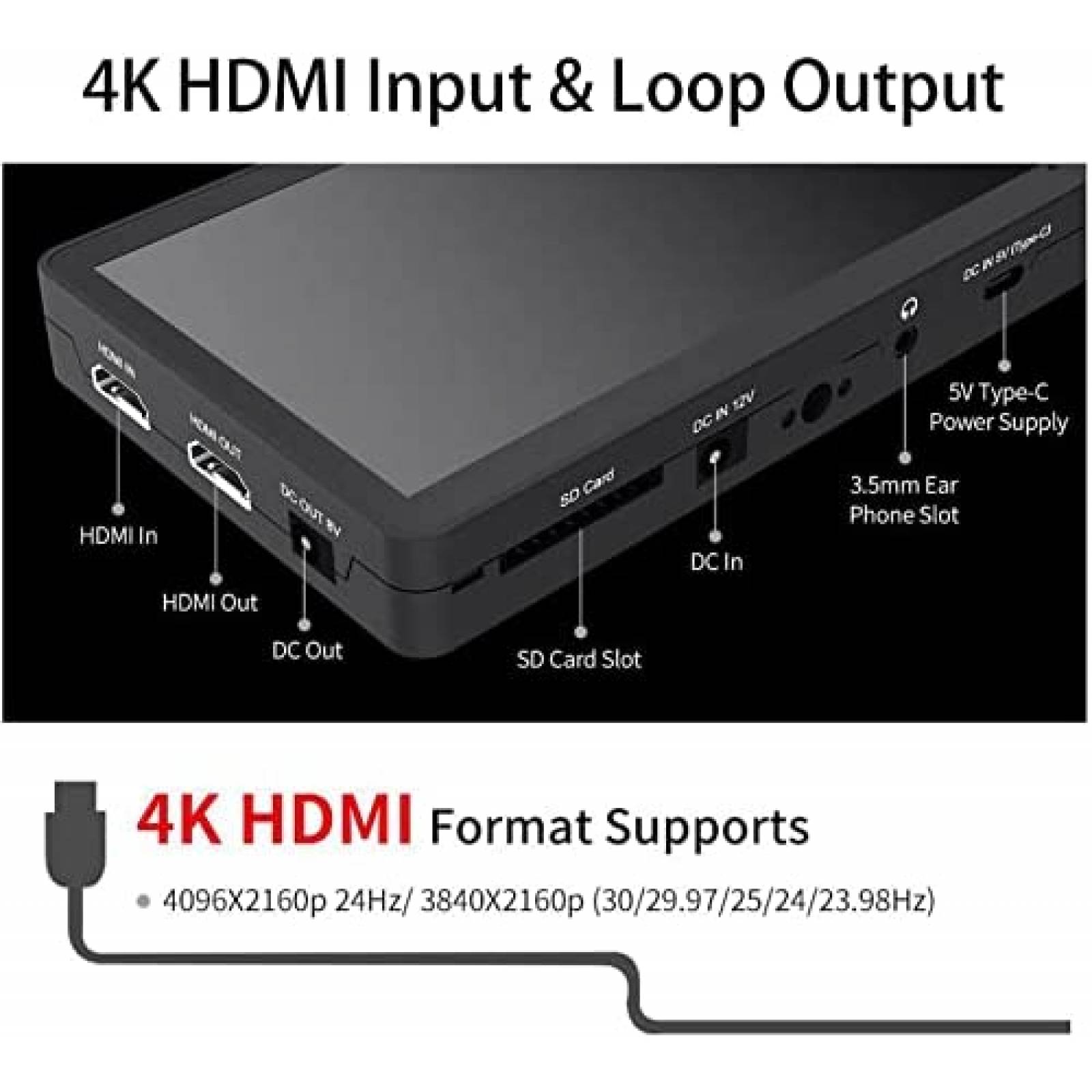 Monitor De Camara FEELWORLD F6 Plus V2 6" Tactil con Brazo