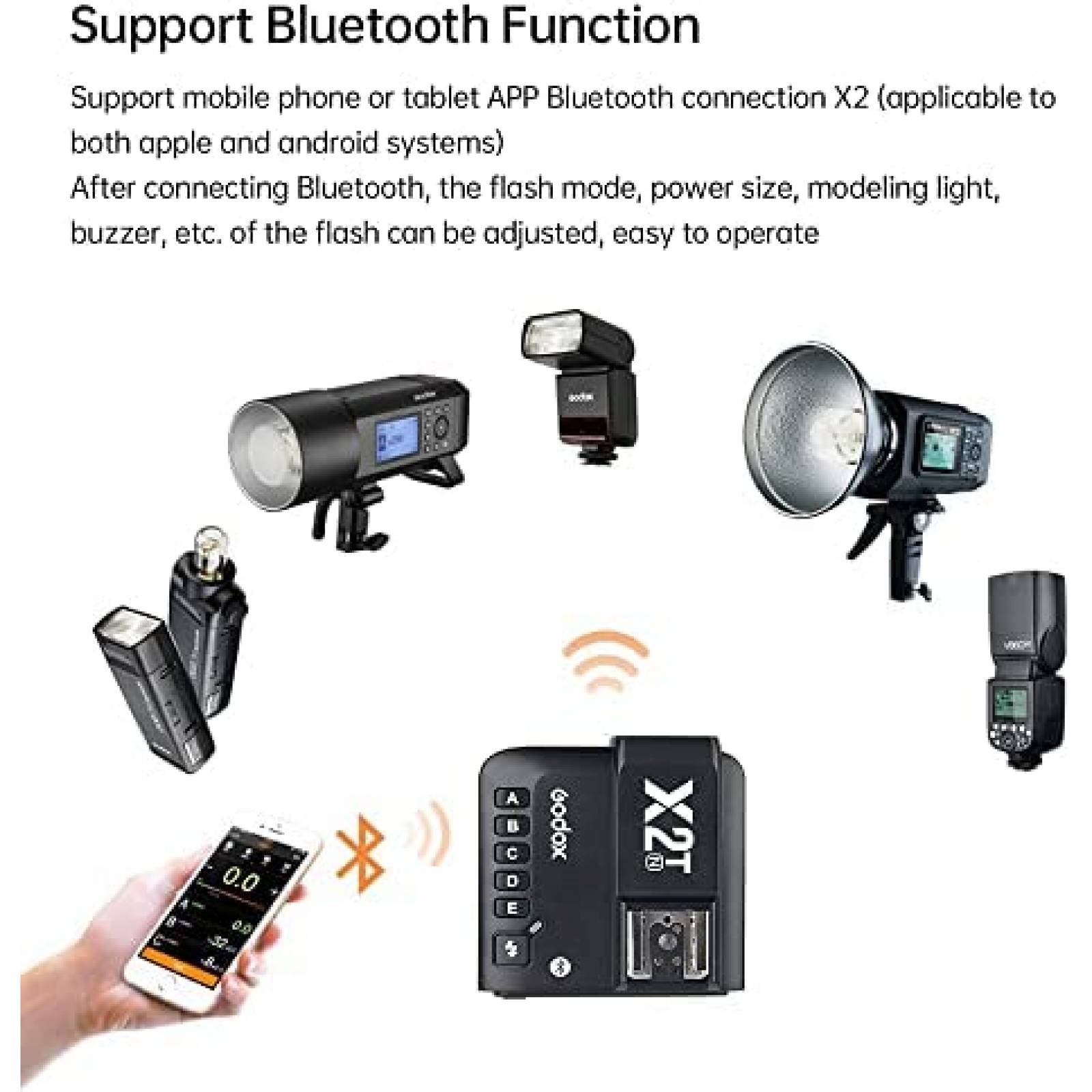 Kit Flash Godox TT600 + accesorios para Nikon -Negro