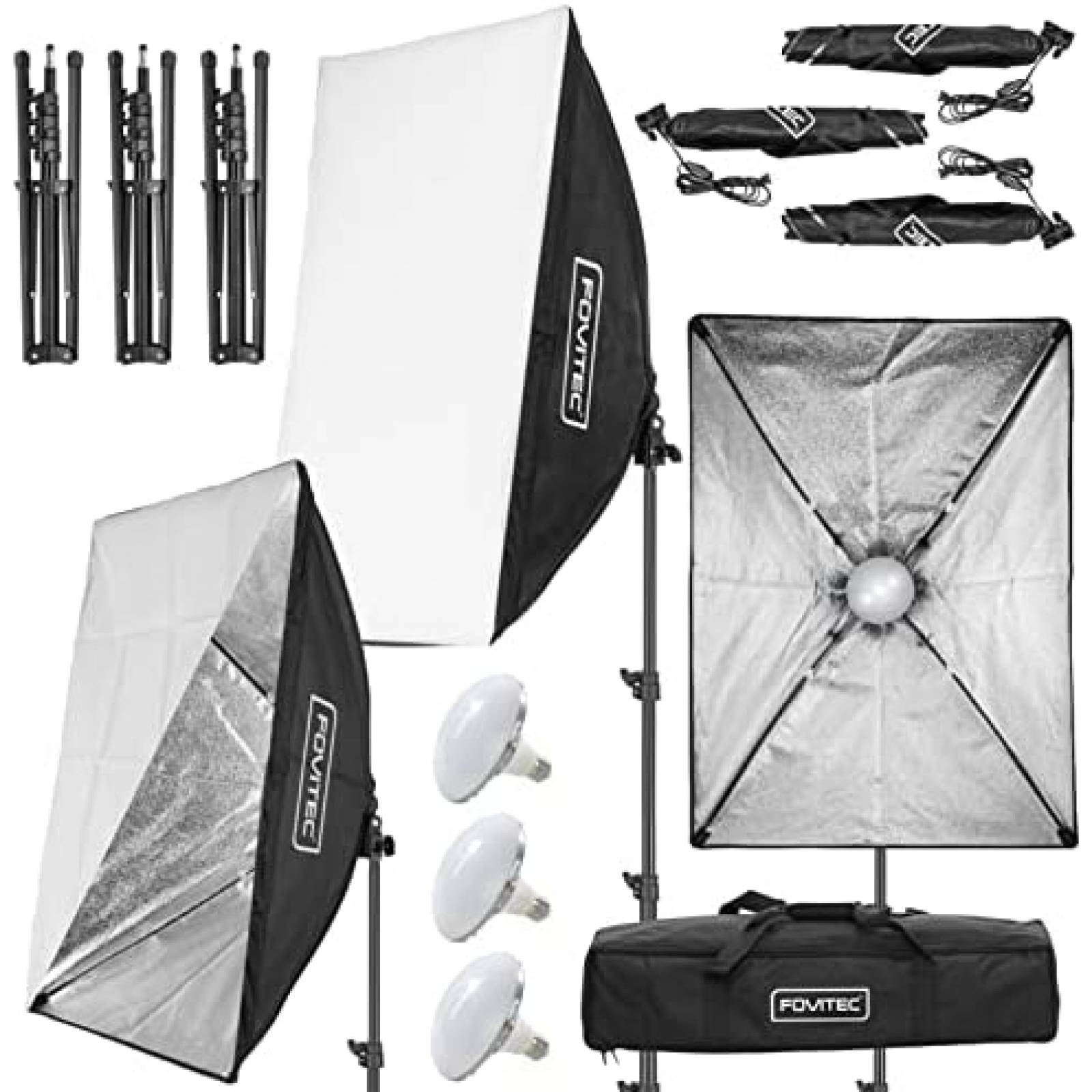 Kit De Iluminacion Fotografica FOVITEC 50 Con Dos Lamparas