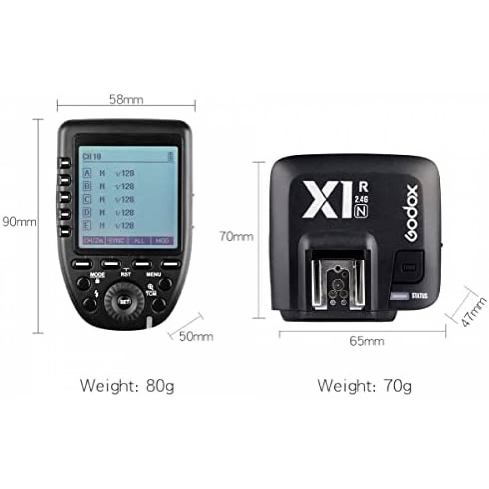 Kit Disparador Flash Godox XPro-N TTL LED USB Inalambrico