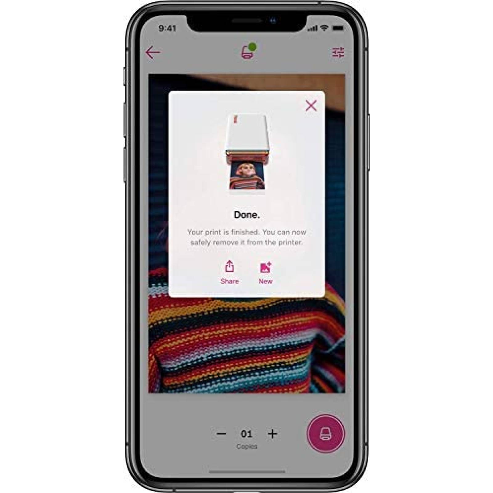 Impresora de Fotos Polaroid Hi-Print Incluye 40 Hojas -Bco