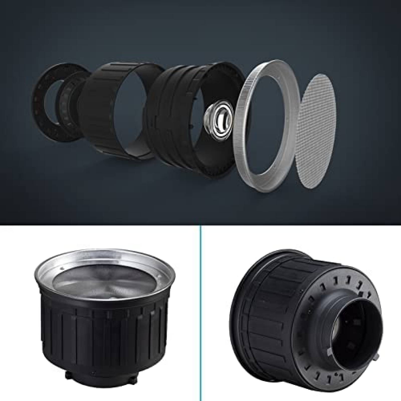 Lente Fresnel WELLMAKING Con Soporte Bowens -Negro