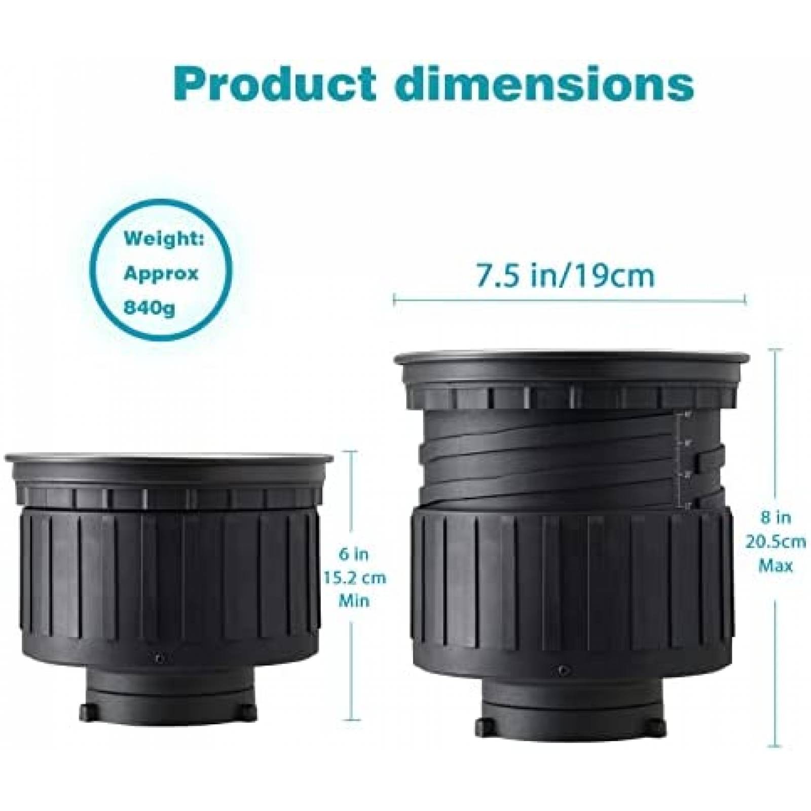 Lente Fresnel WELLMAKING Con Soporte Bowens -Negro