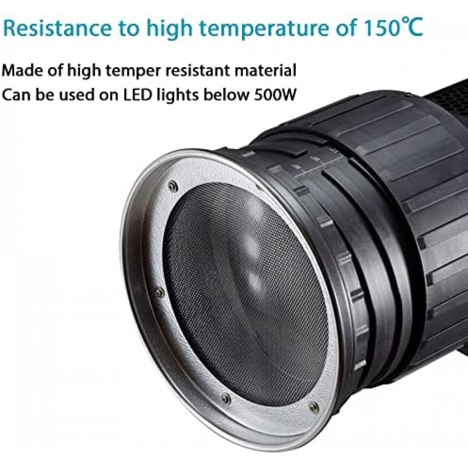 Lente Fresnel WELLMAKING Con Soporte Bowens -Negro