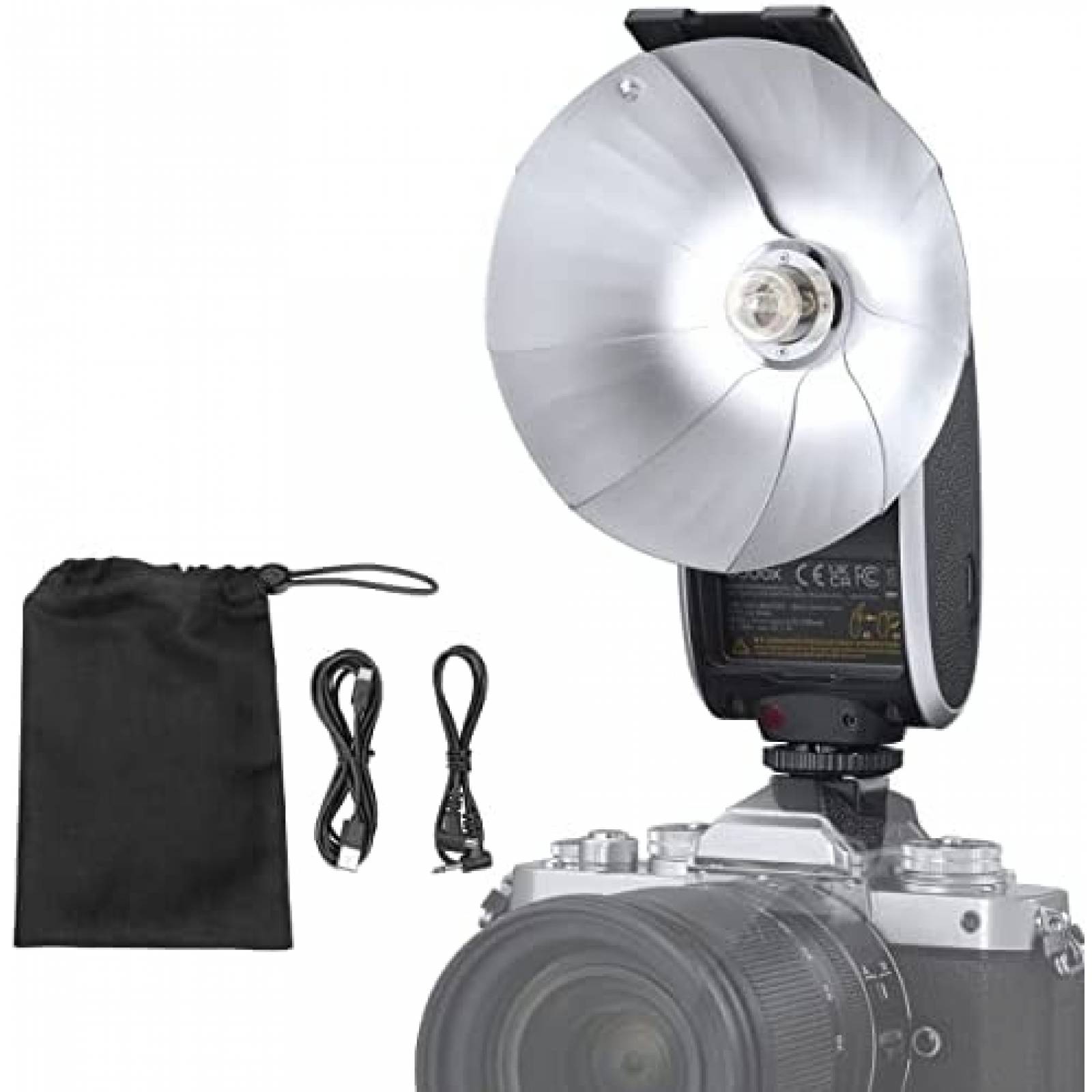 Flash para Camara Godox Lux Junior + accesorios -Negro