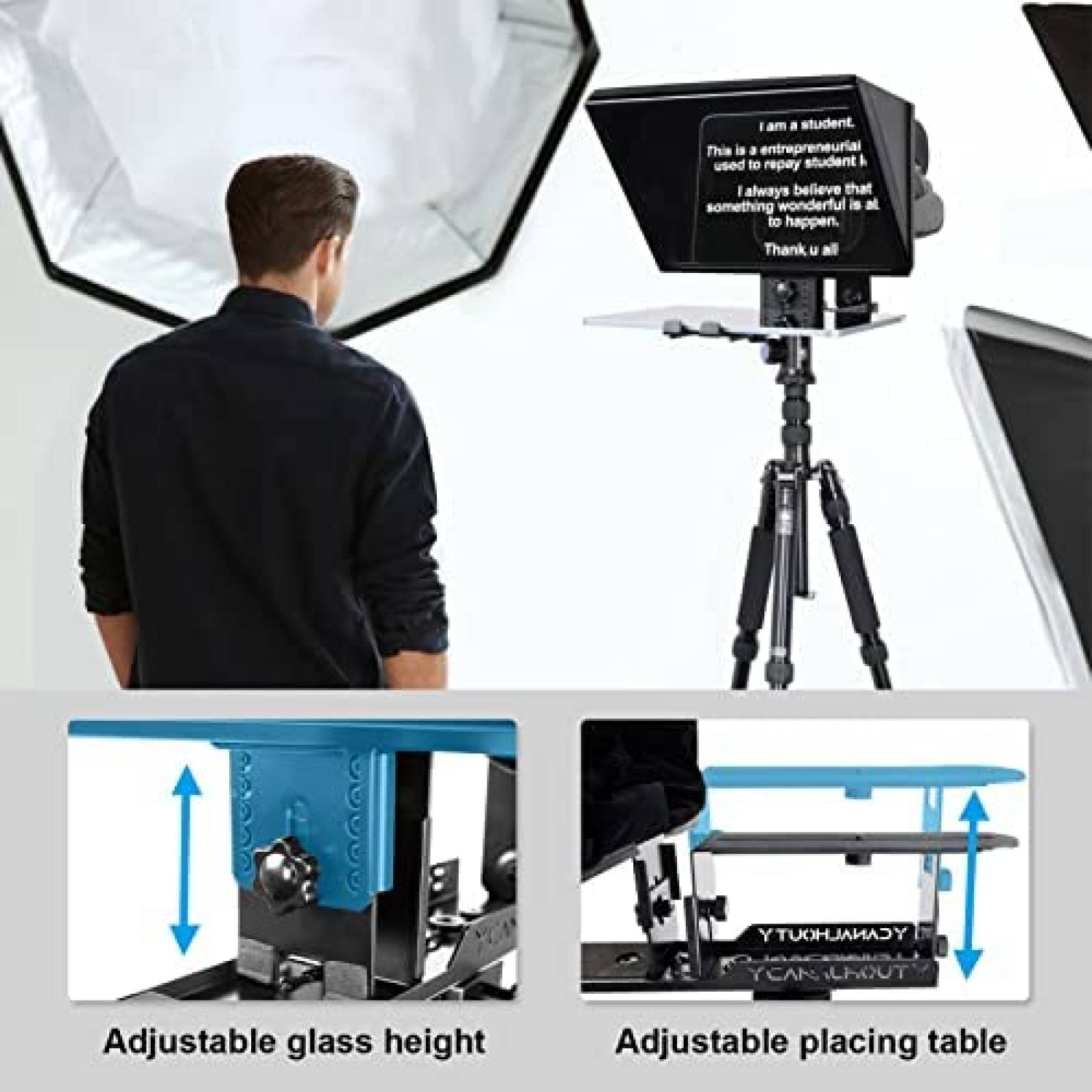 Teleprompter CANALHOUT All-Metal 12.9'' Gran Angular -Negro