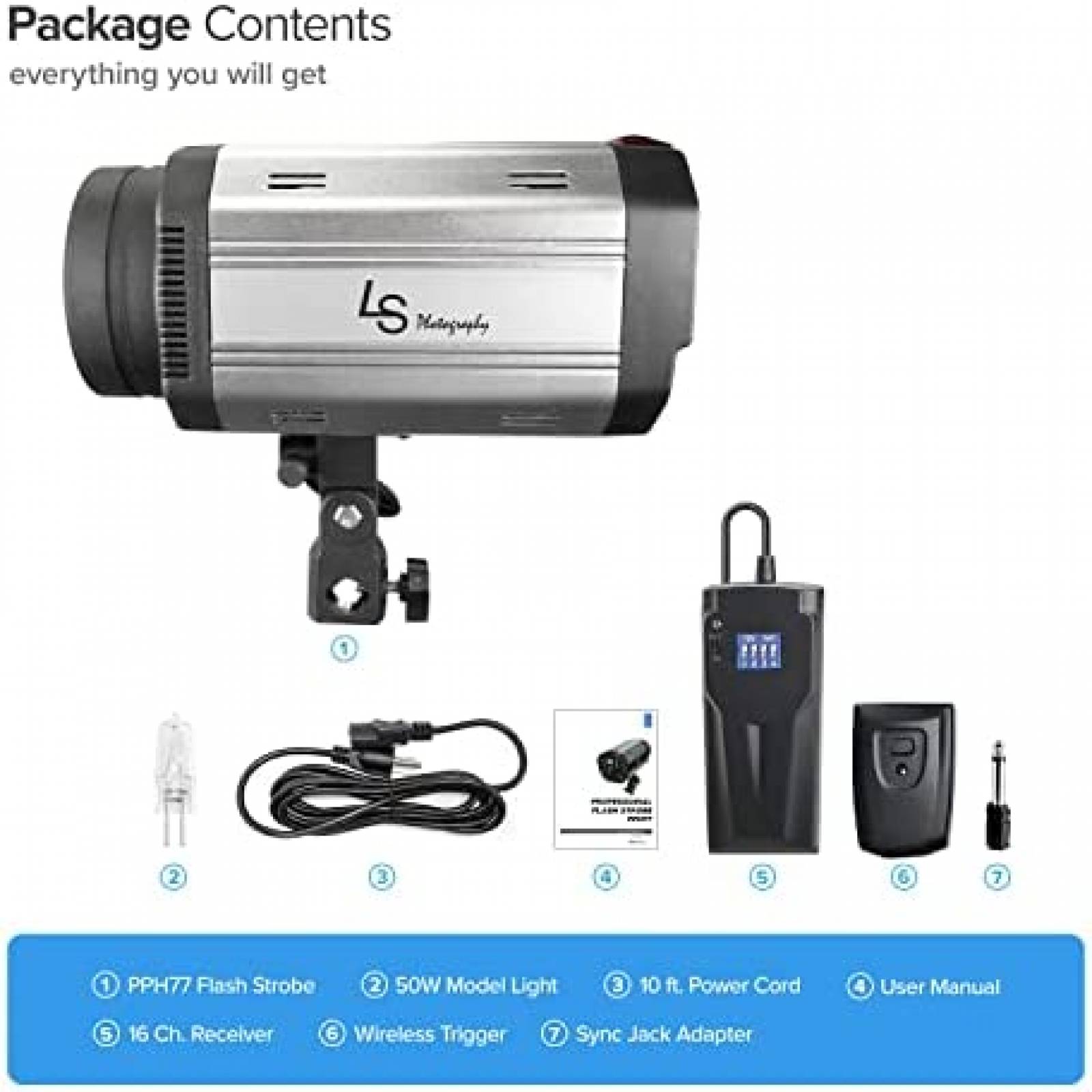 Flash Fotografico LS LIMO STUDIO AGG3133 300W 5600K 16CH