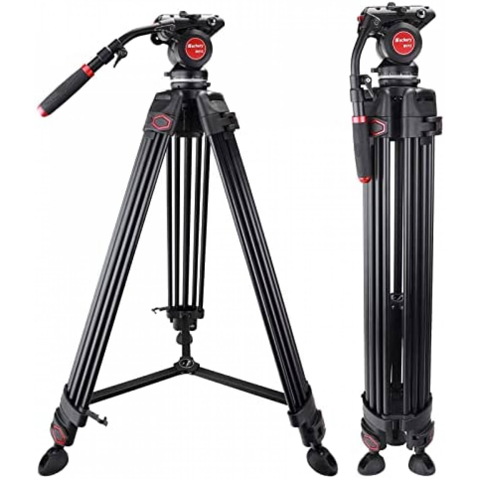 Tripie 72 Pulgadas Resistente Cabezal Fluido 360 Carga 12 kg