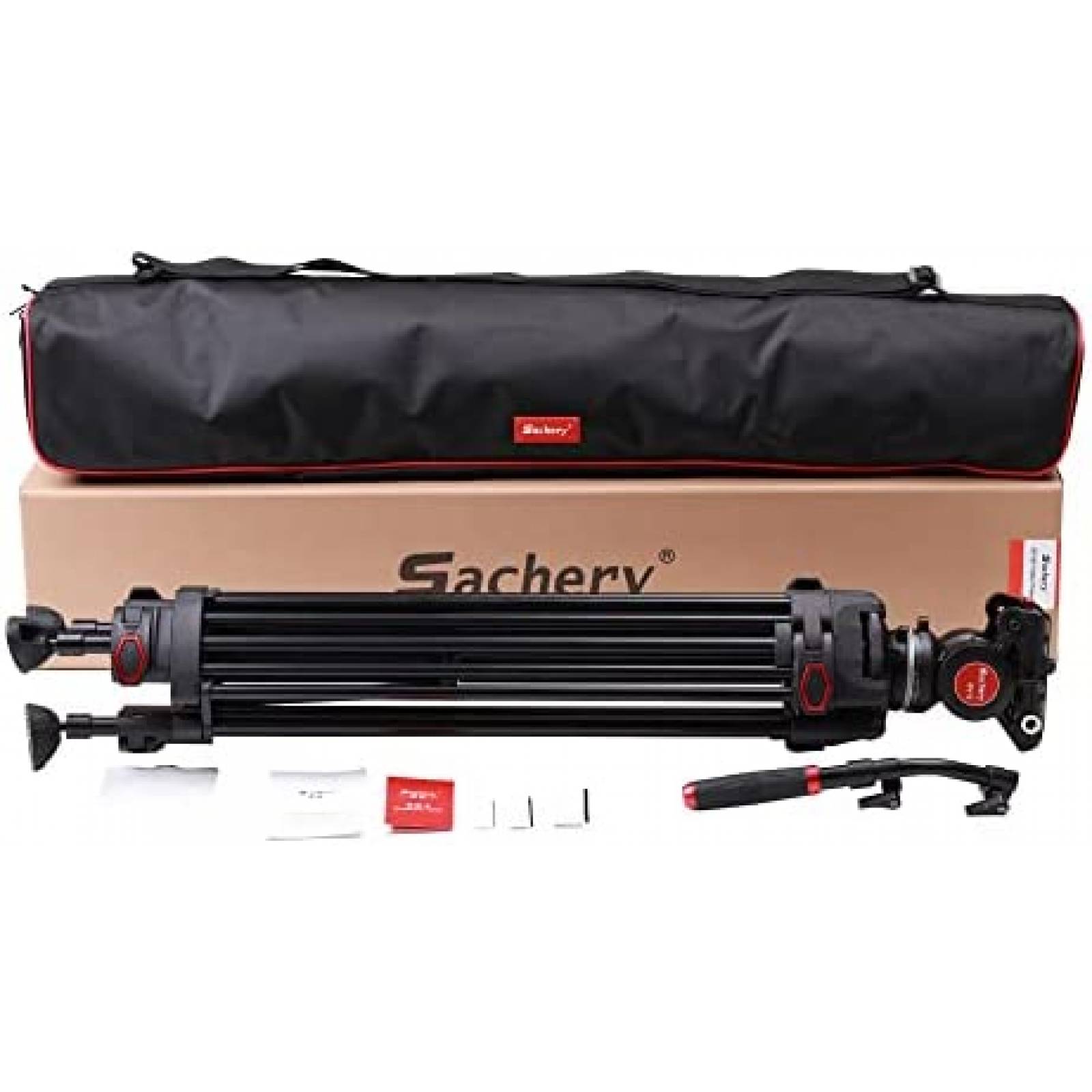 Tripie 72 Pulgadas Resistente Cabezal Fluido 360 Carga 12 kg