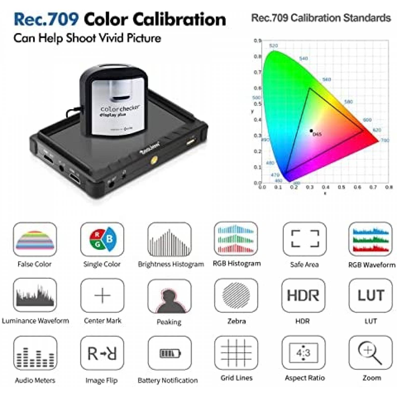 Monitor de Campo para Camara Desview P5II 4K DSLR Resistente