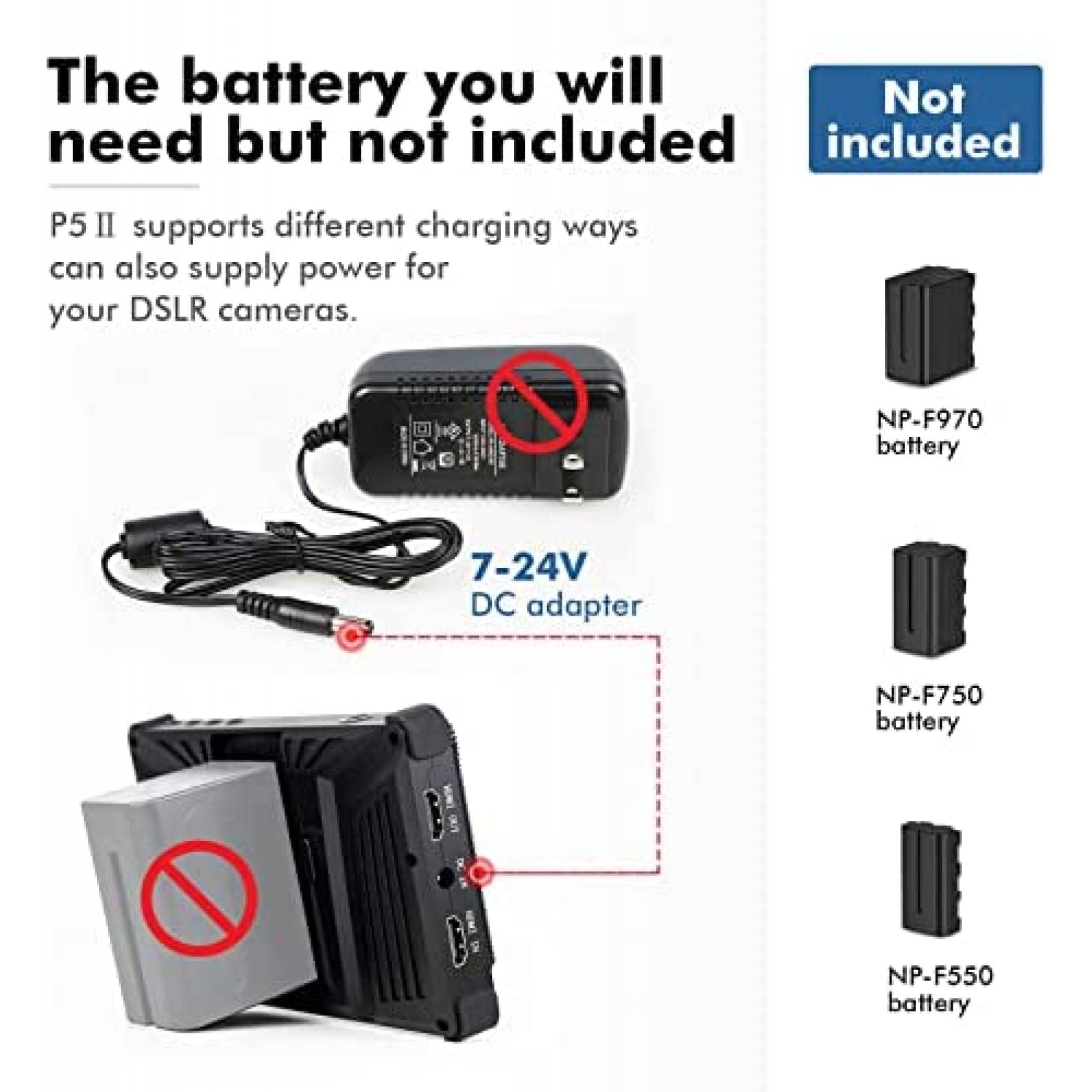 Monitor de Campo para Camara Desview P5II 4K DSLR Resistente