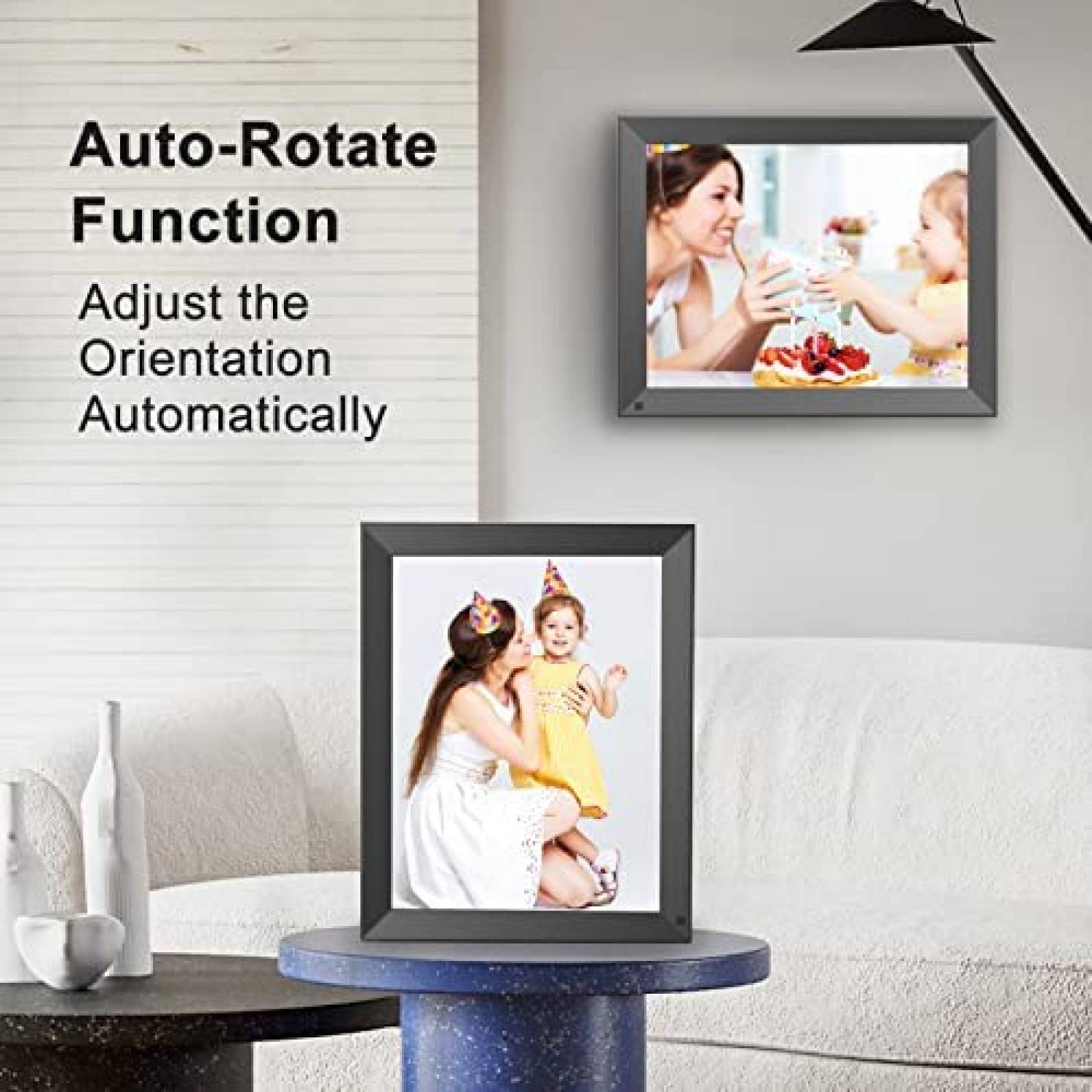 Portaretratos Digital FULLJA Pantalla 15" WiFi 16 GB -Negro