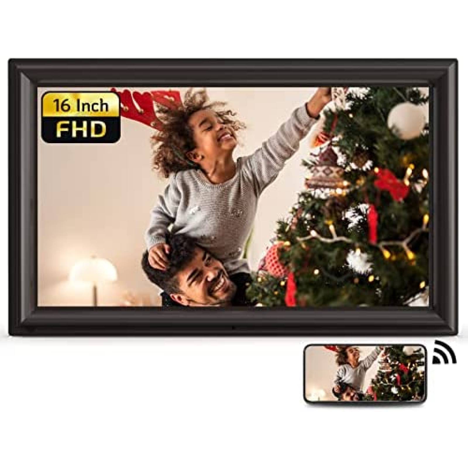 Portaretrato Digital NexFoto 16" Tactil 1080 WiFi 32GB -Cafe