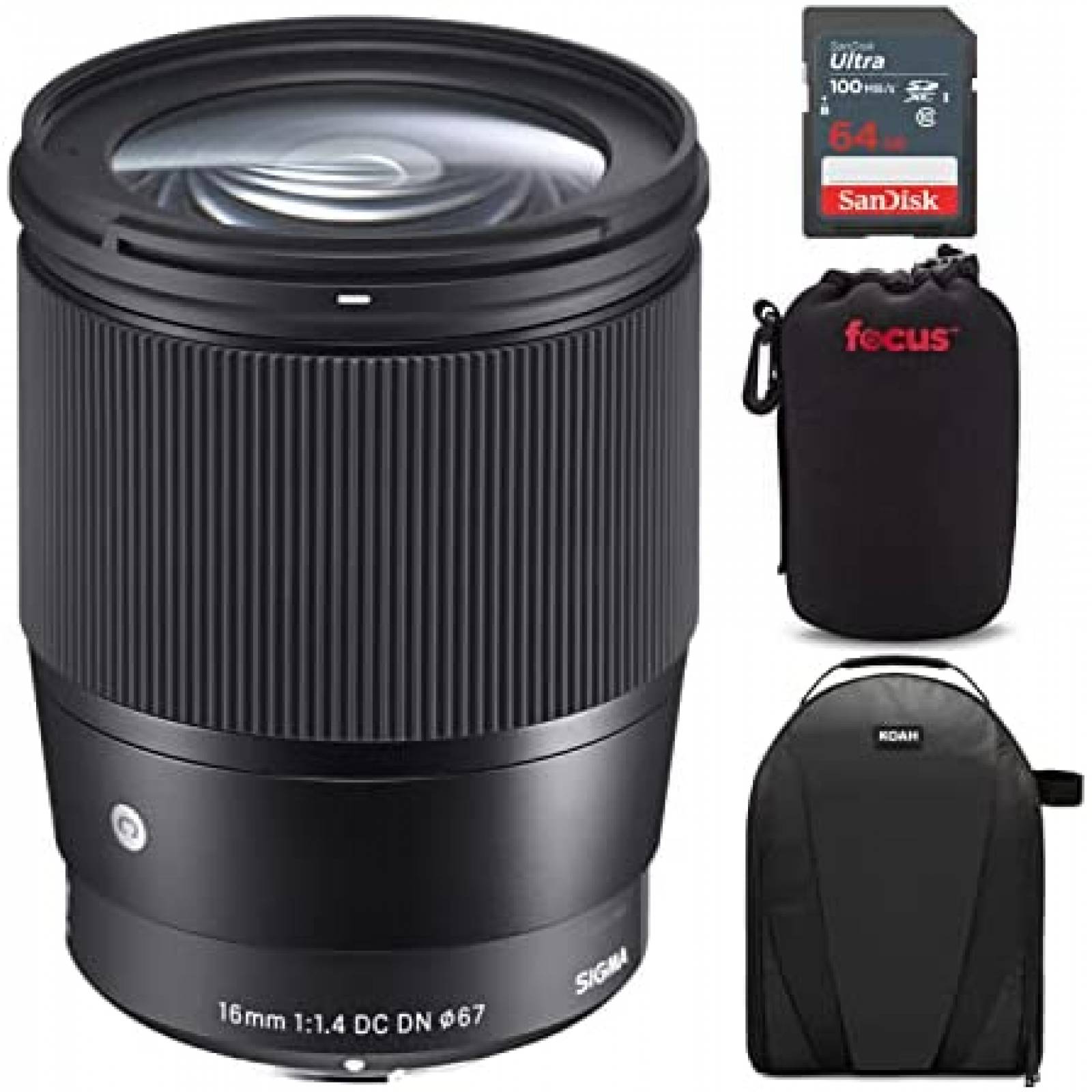 Kit de Lente Sigma 6mm f/1.4 para Canon EF-M + SanDisk 64 GB