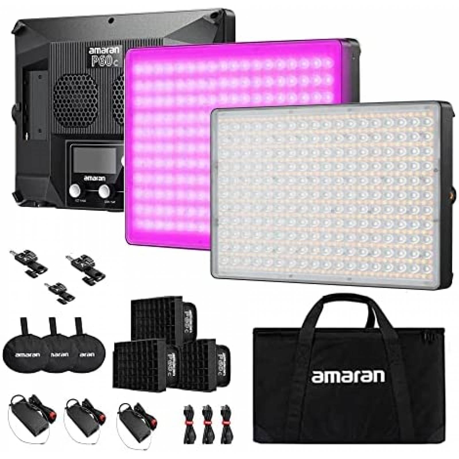 Kit de Luces Aputure Temperatura Color Ajustable+Accesorios