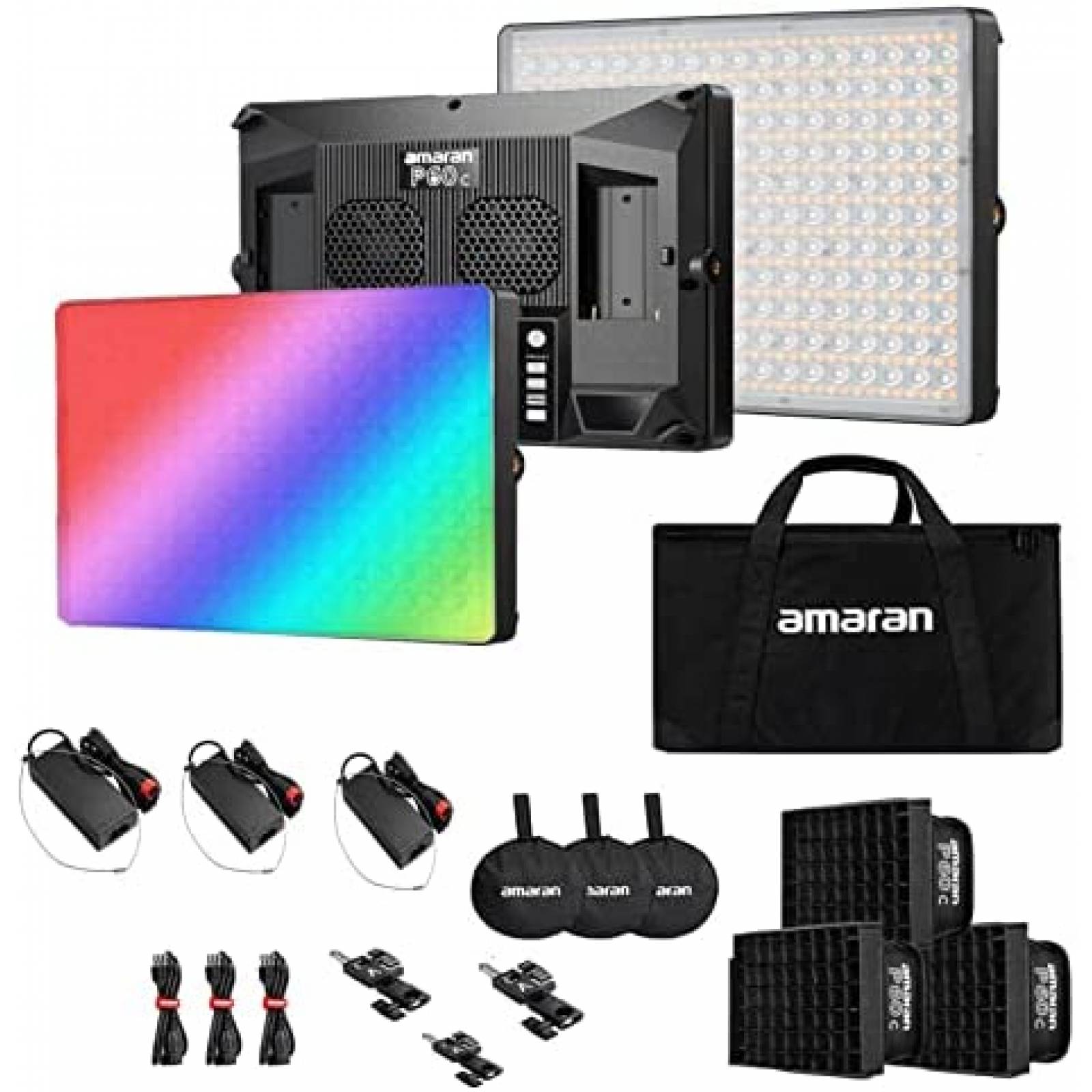 Kit de Luces Aputure Temperatura Color Ajustable+Accesorios