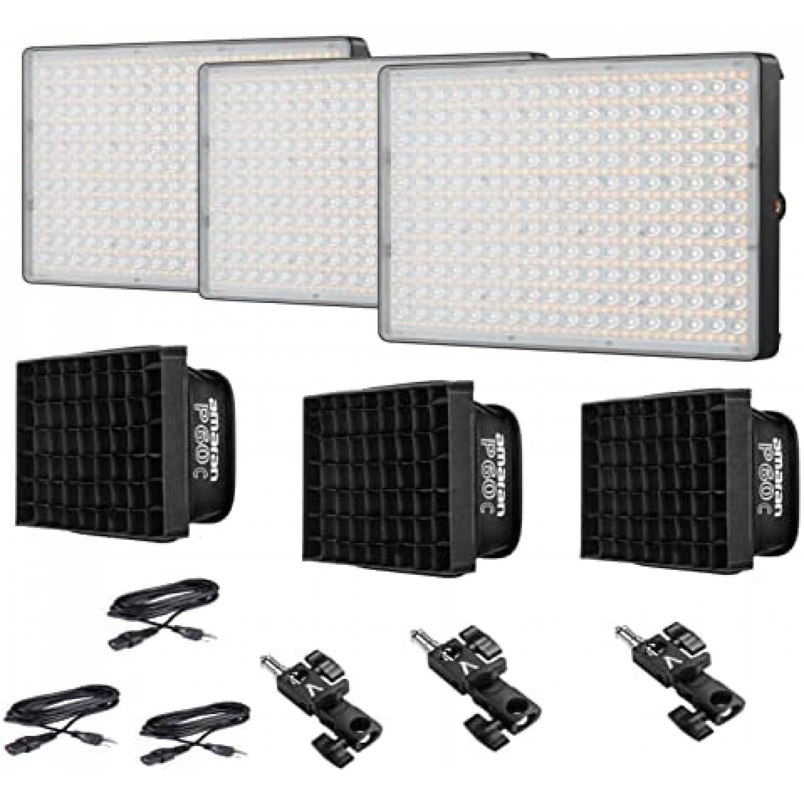 Kit de Luces Aputure Temperatura Color Ajustable+Accesorios