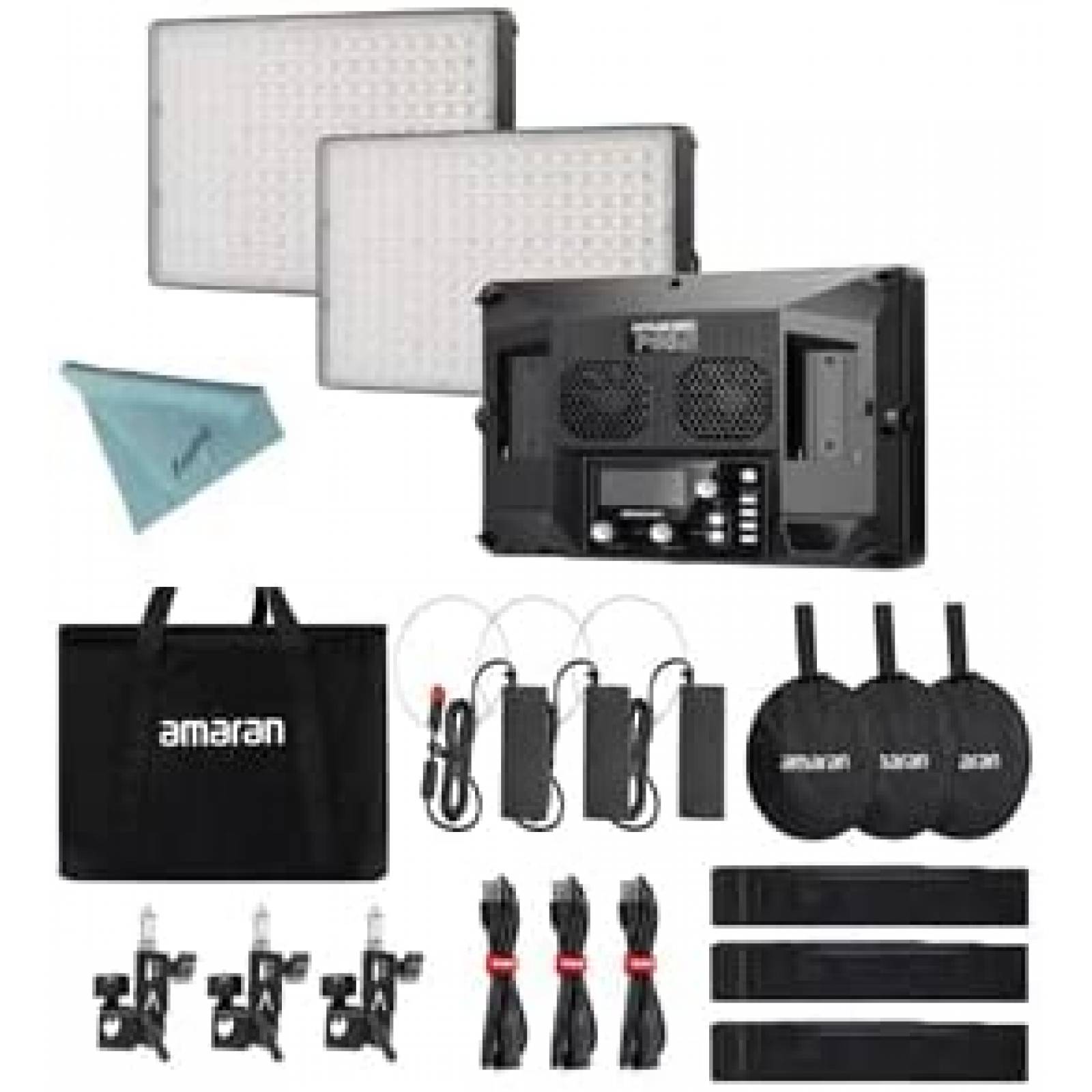 Kit de Luces Aputure Temperatura Color Ajustable+Accesorios