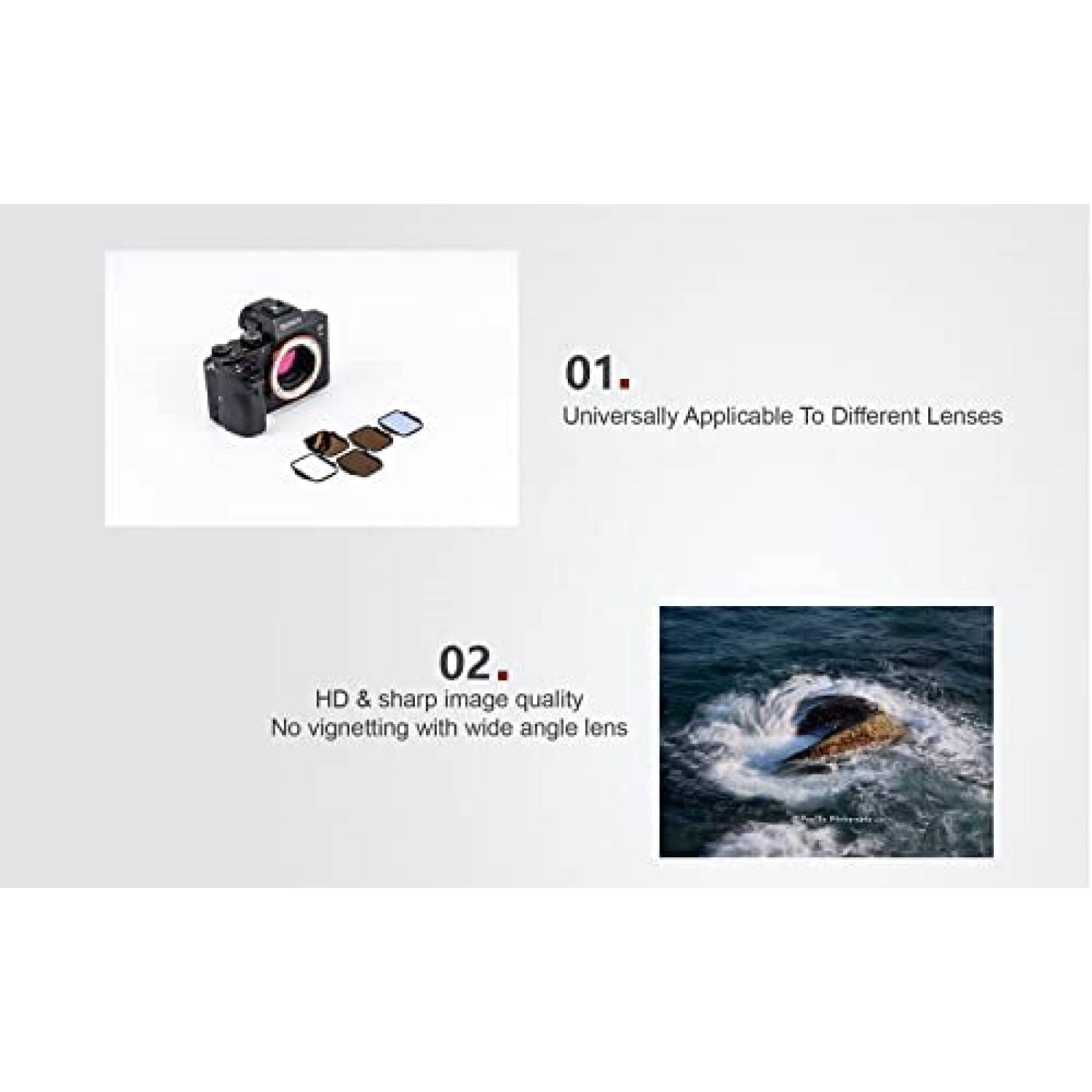 Set de Filtros Kase Clip in para SOny ND8+ND64+ND1000 -Negro