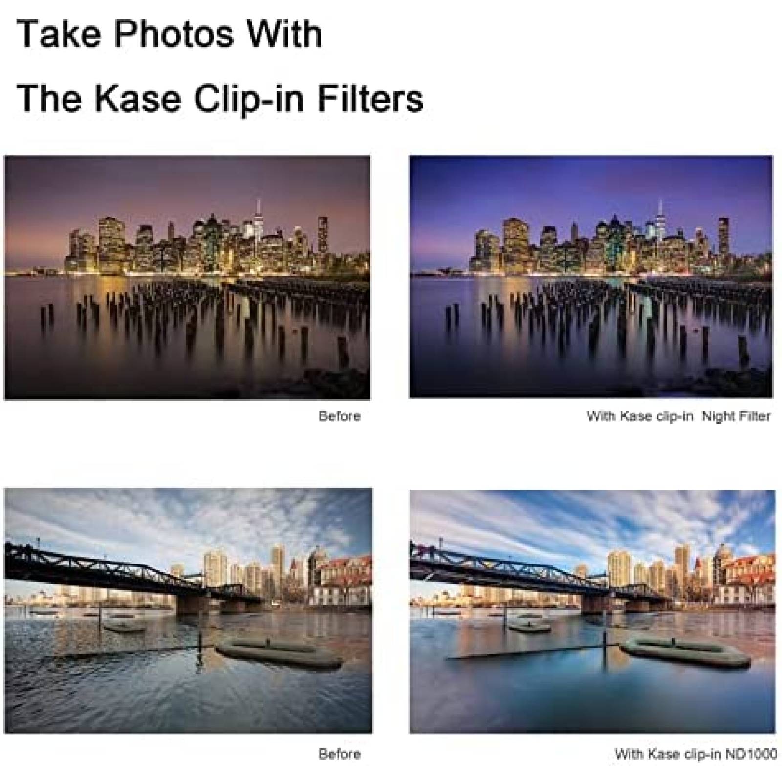 Set de Filtros Kase Clip in para SOny ND8+ND64+ND1000 -Negro