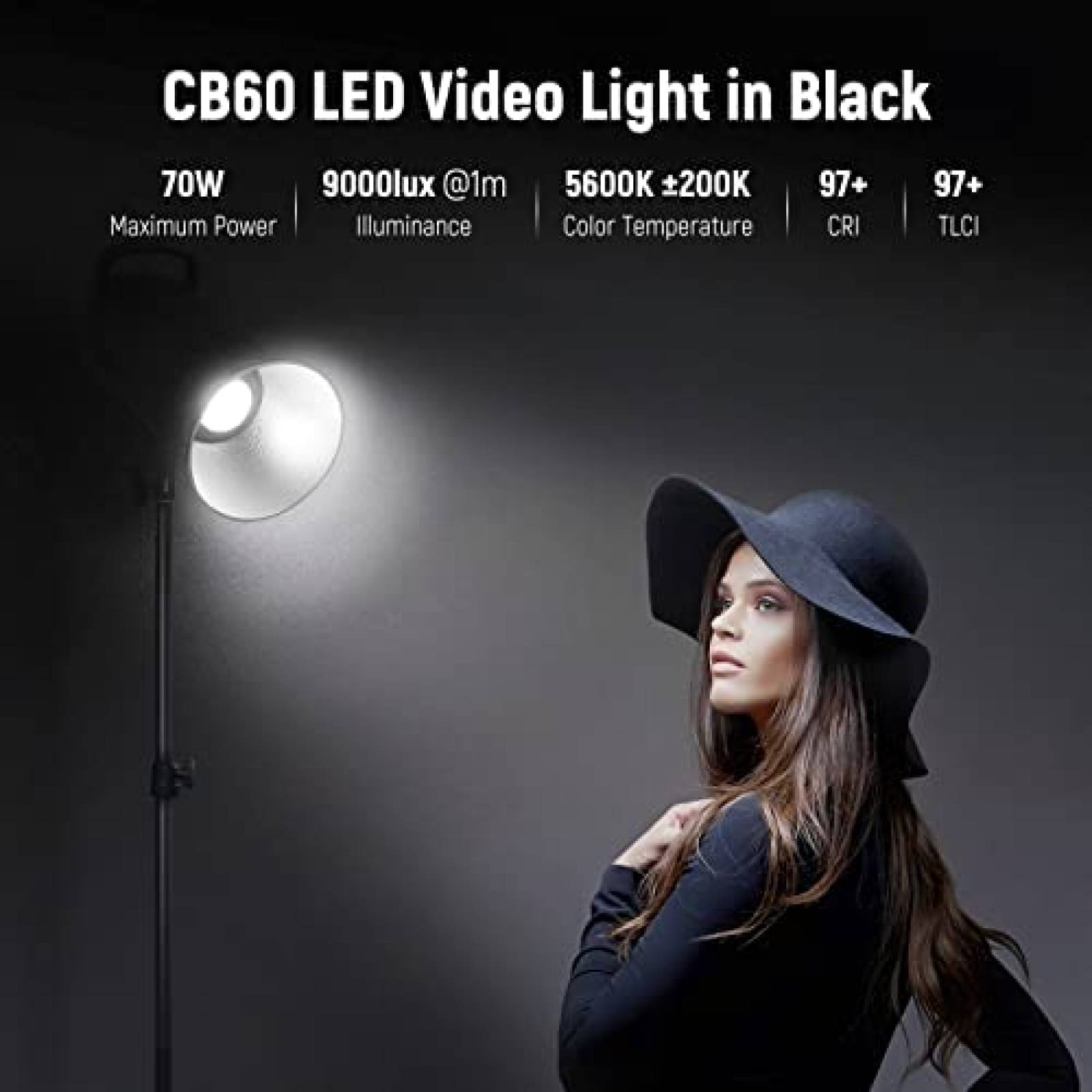Luz De Video LED NEEWER 5600 K Continua 70W -Negro