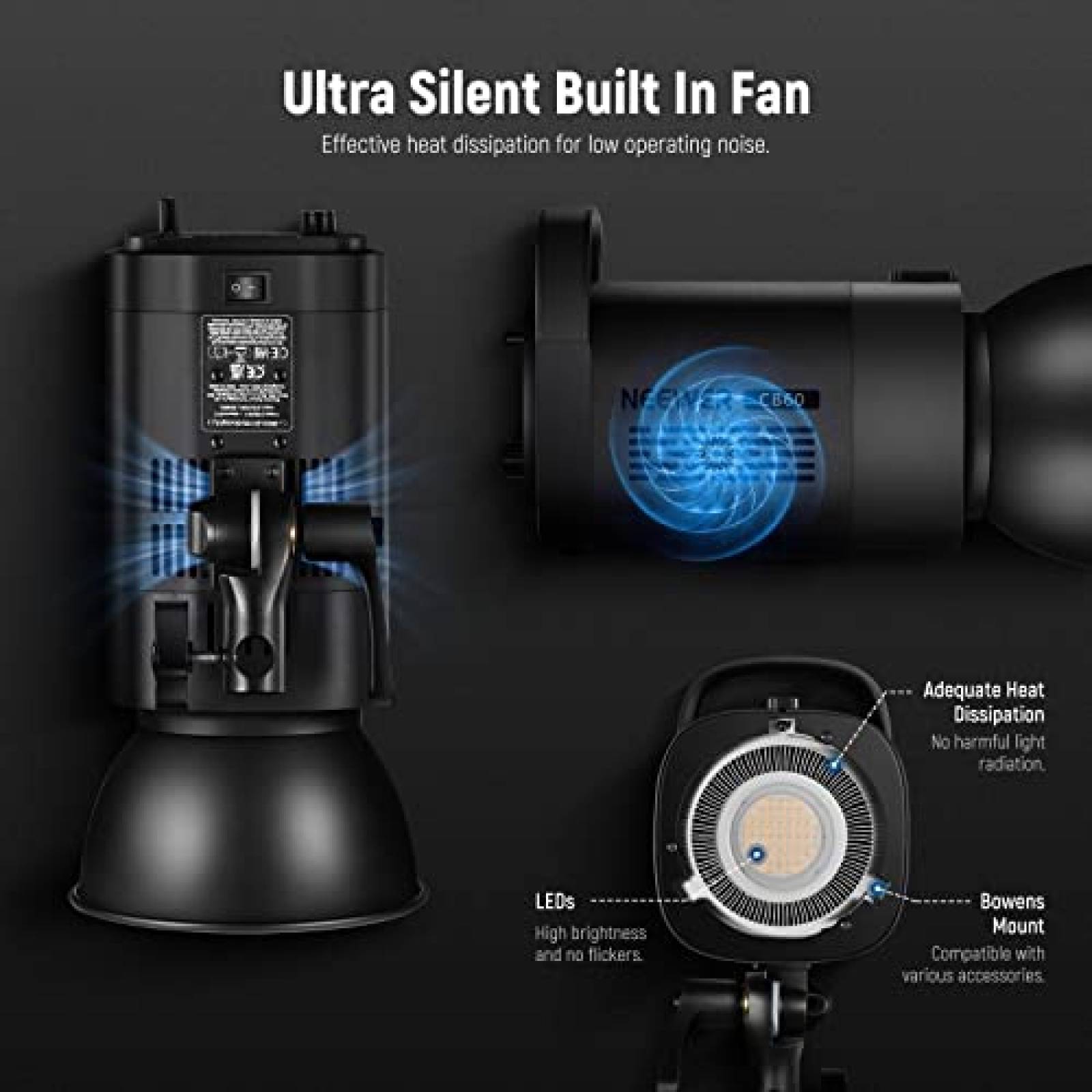 Luz De Video LED NEEWER 5600 K Continua 70W -Negro