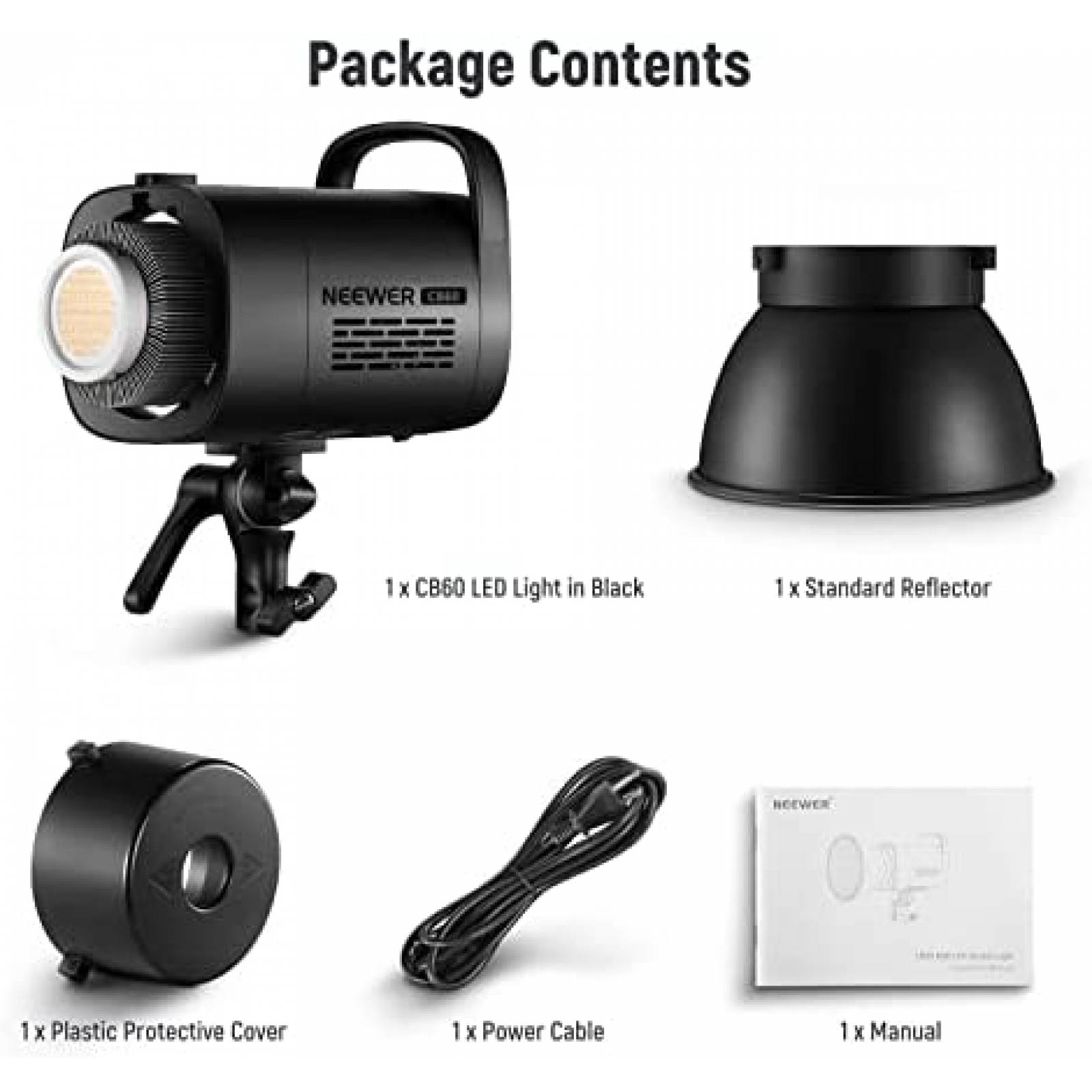 Luz De Video LED NEEWER 5600 K Continua 70W -Negro