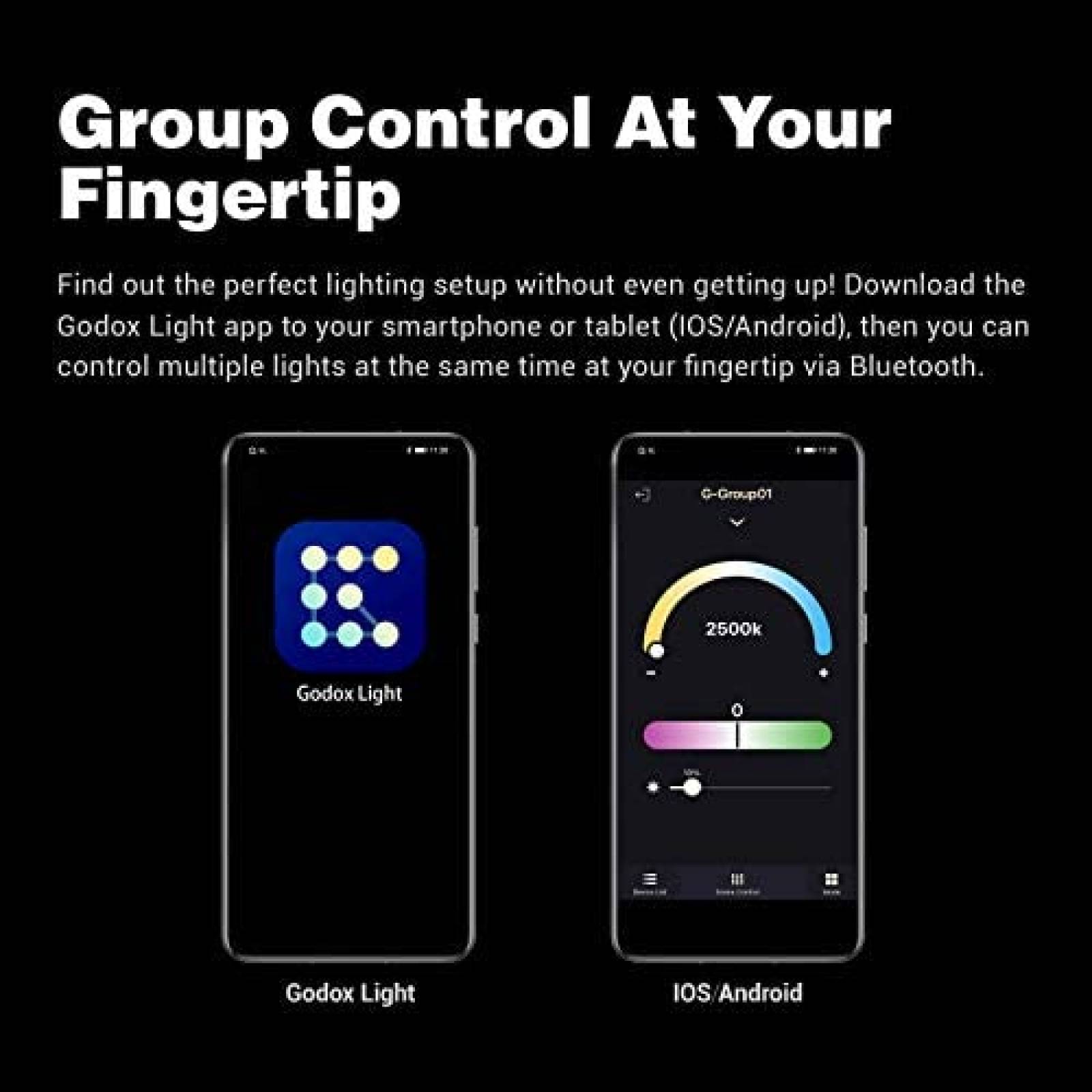 Luz De Video LED GODOX 2800-6500L Color De Temperatura -