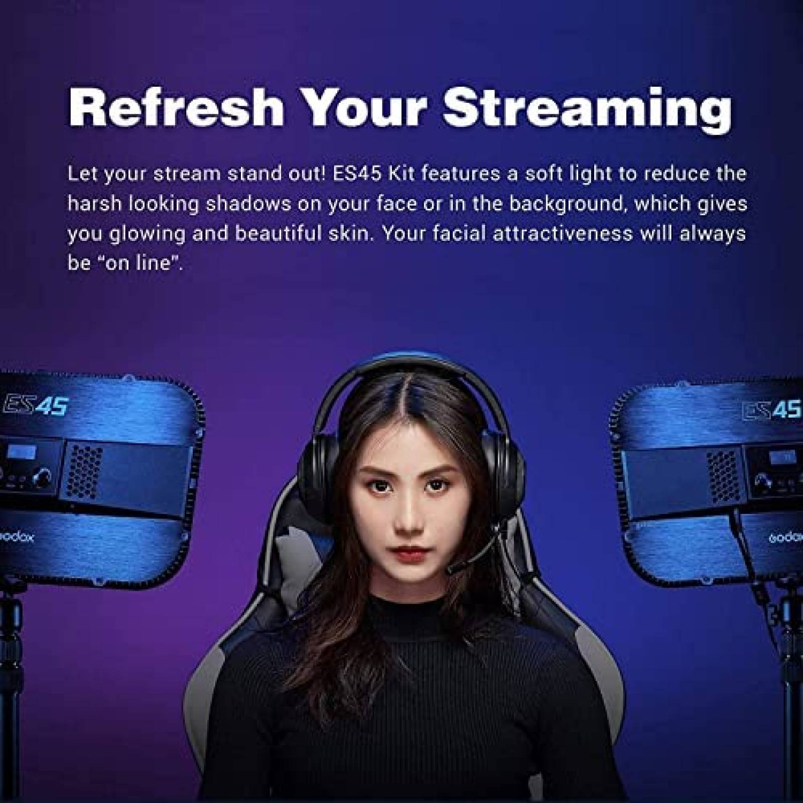 Luz De Video LED GODOX 2800-6500L Color De Temperatura Negro