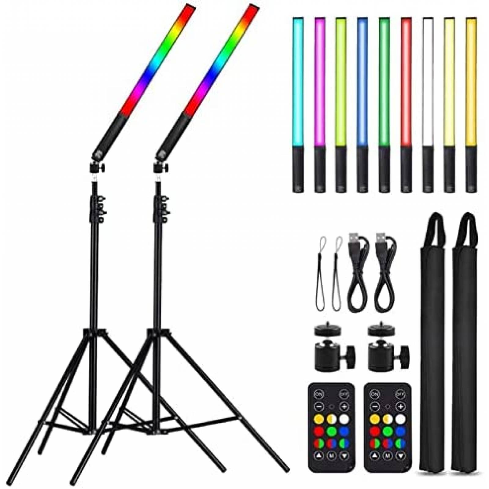 Luces LED Para Estudio ITOTIN Con Tripodes de 26 - 27''