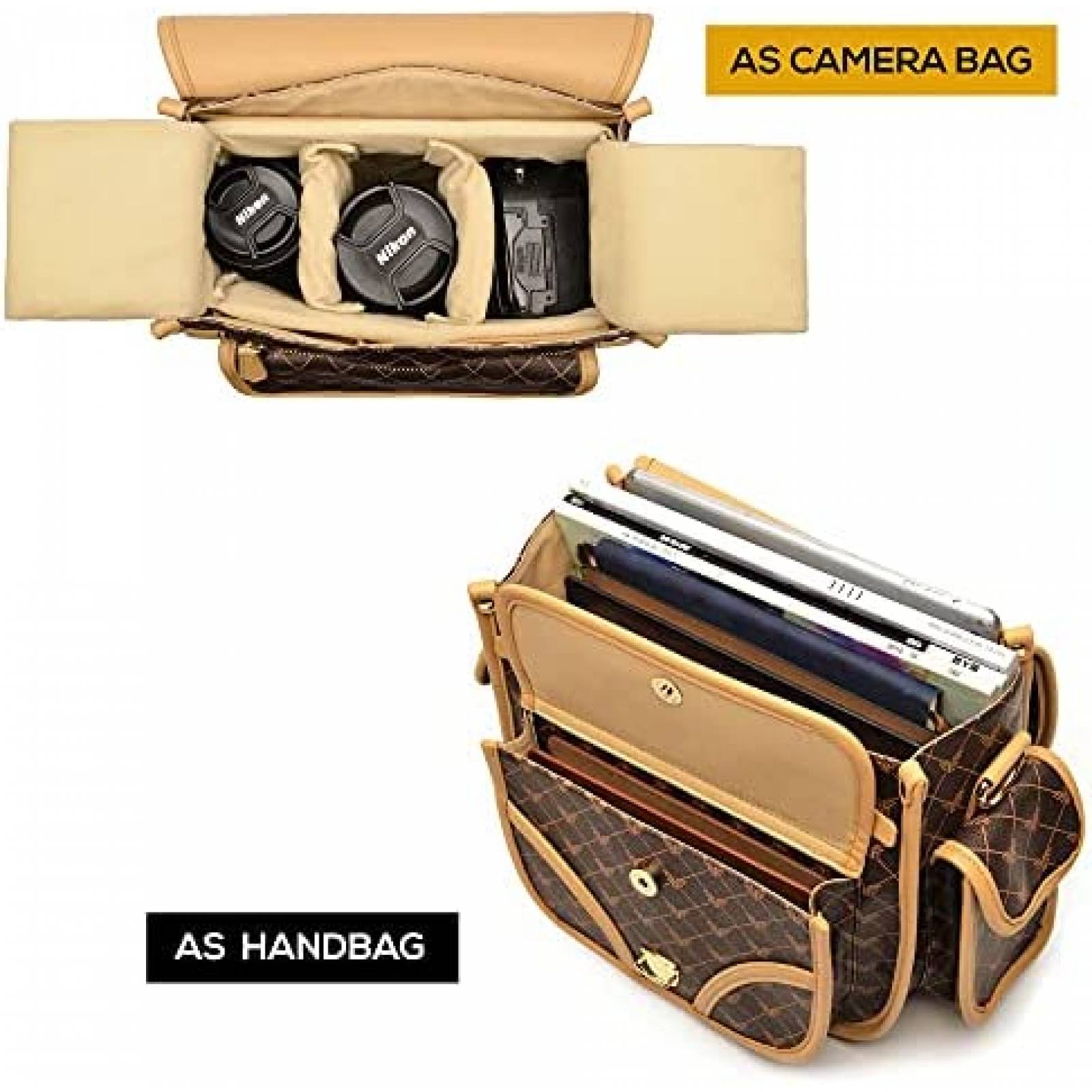Bolso de Mano para Camara Rofozzi para Mujer -Cafe